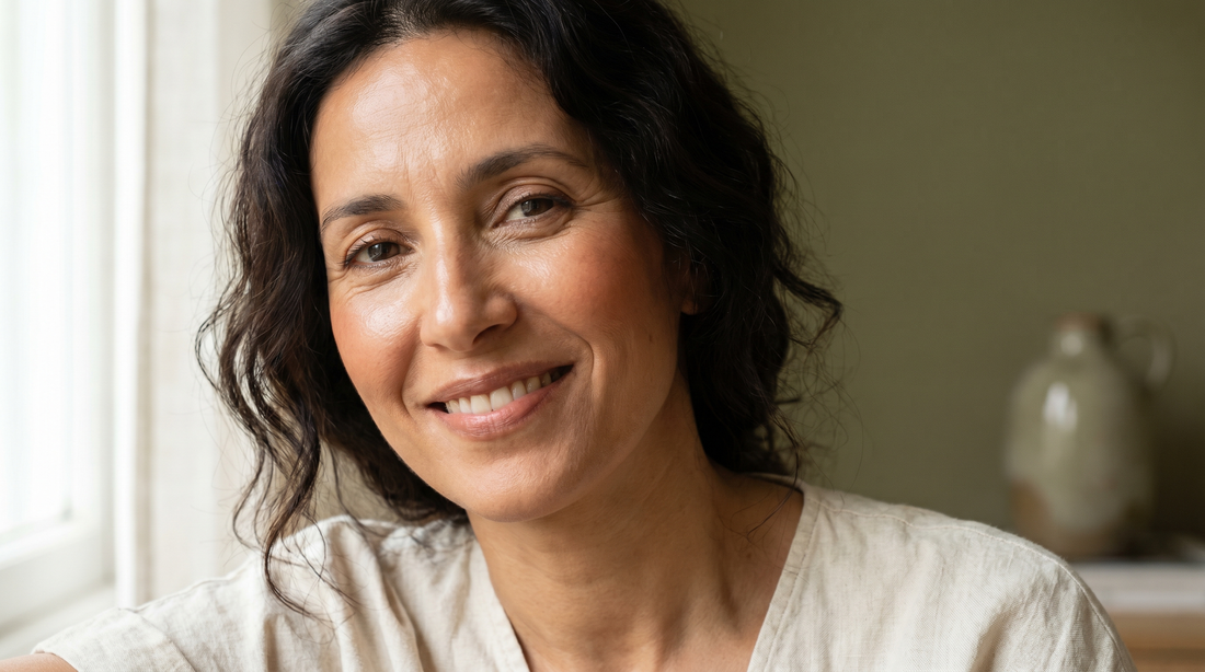 Femme marocaine mature peau ferme rides estompées — routine anti-âge naturelle Jodhur