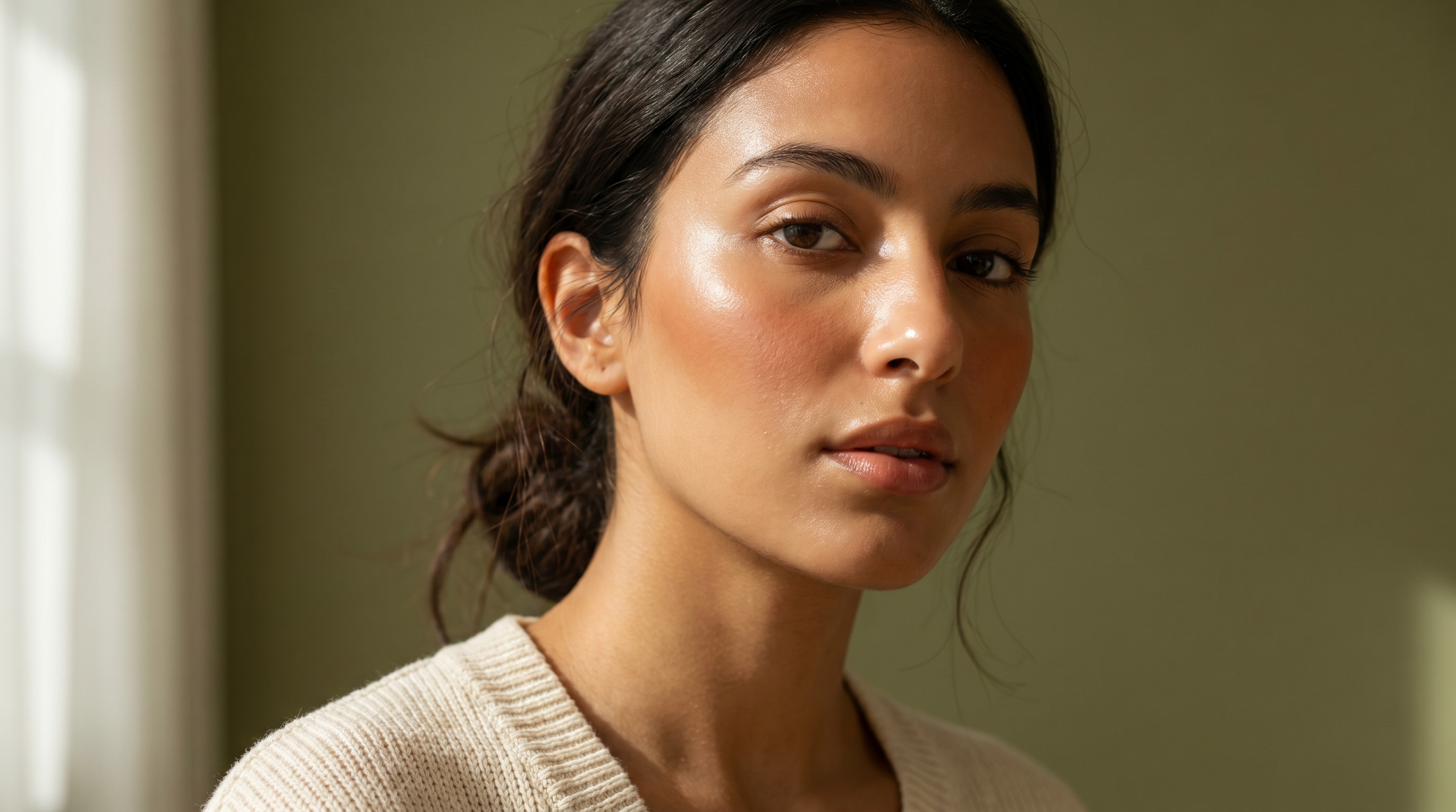 Femme marocaine peau hydratée éclatante — routine peau sèche visage Jodhur