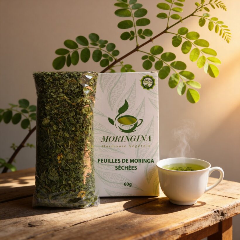 Feuilles de Moringa Séchées | Vitalité naturelle · 90+ nutriments- JODHUR