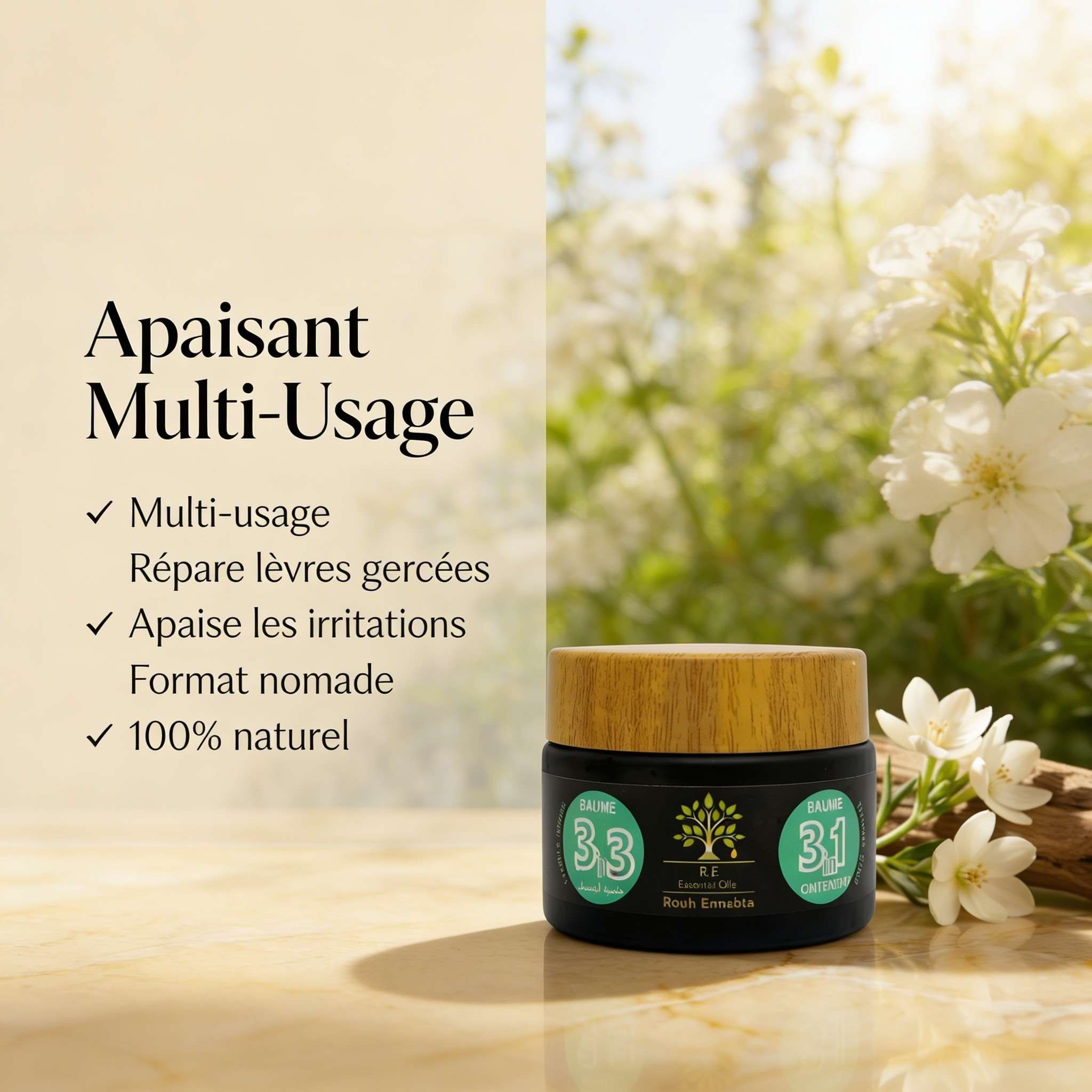 Baume 3 en 1 BIO – Apaisant Multi-Usage