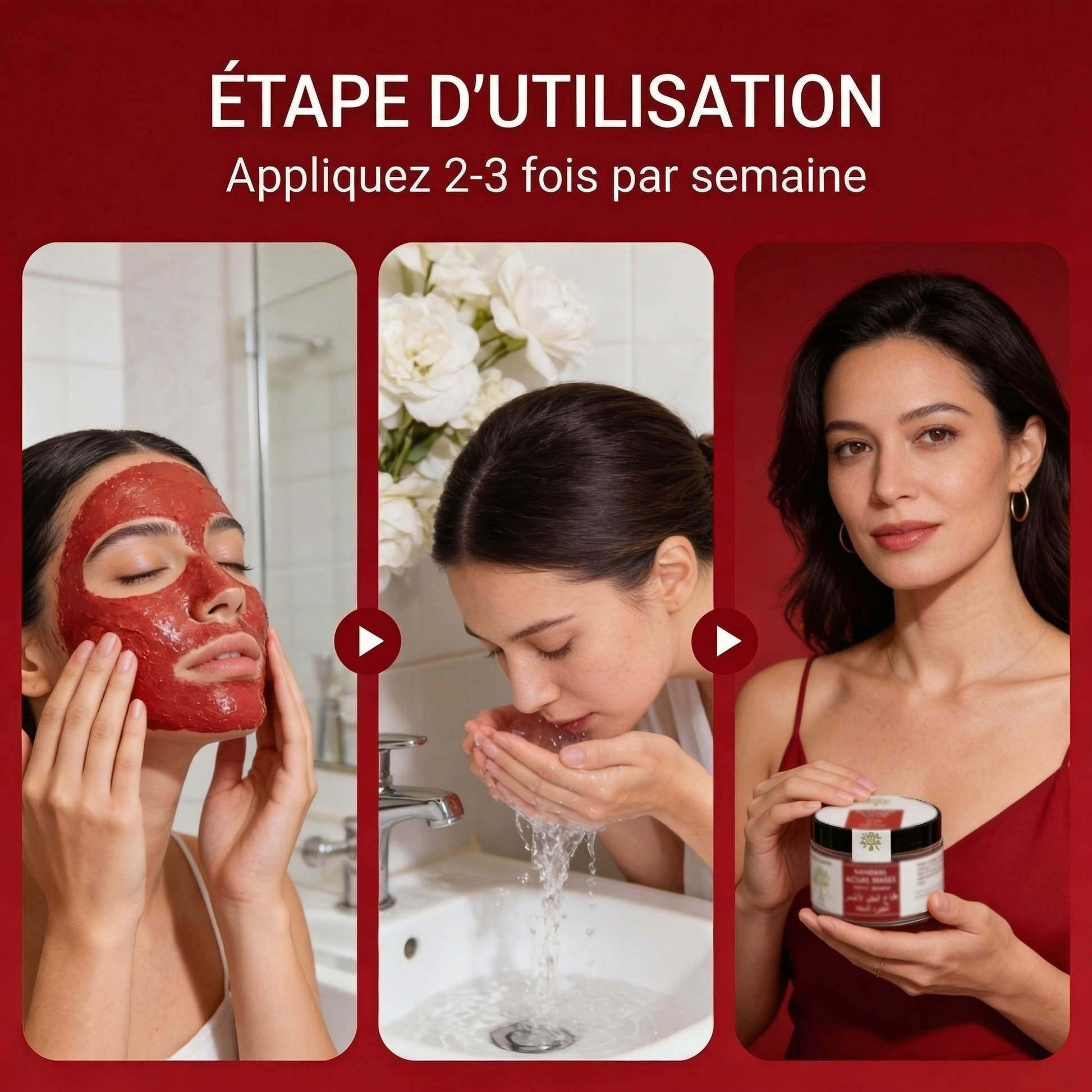 Masque Éclat à l'Argile Rouge - JODHUR