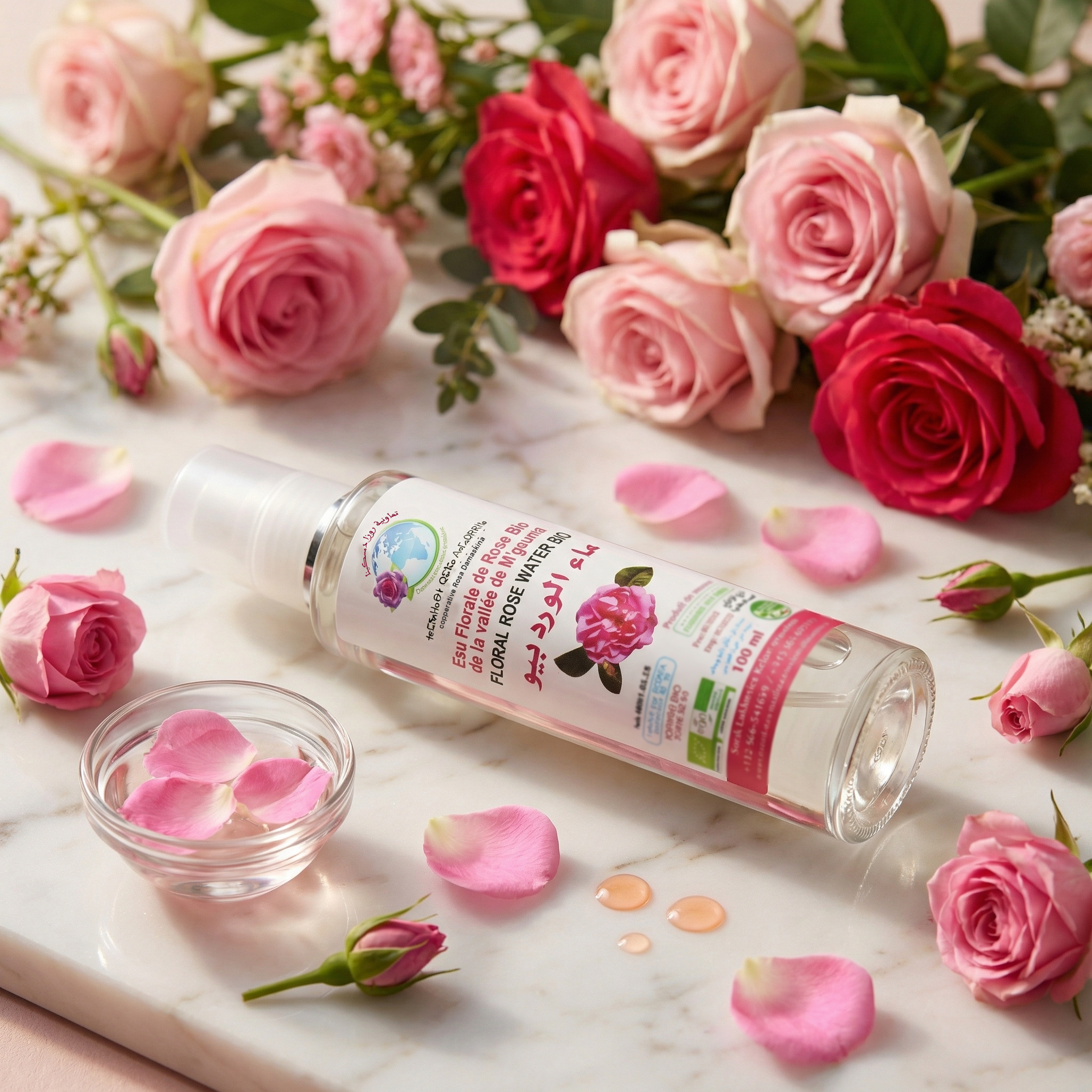 Eau Florale de Rose BIO – Tonique Apaisant Format Spray - JODHUR