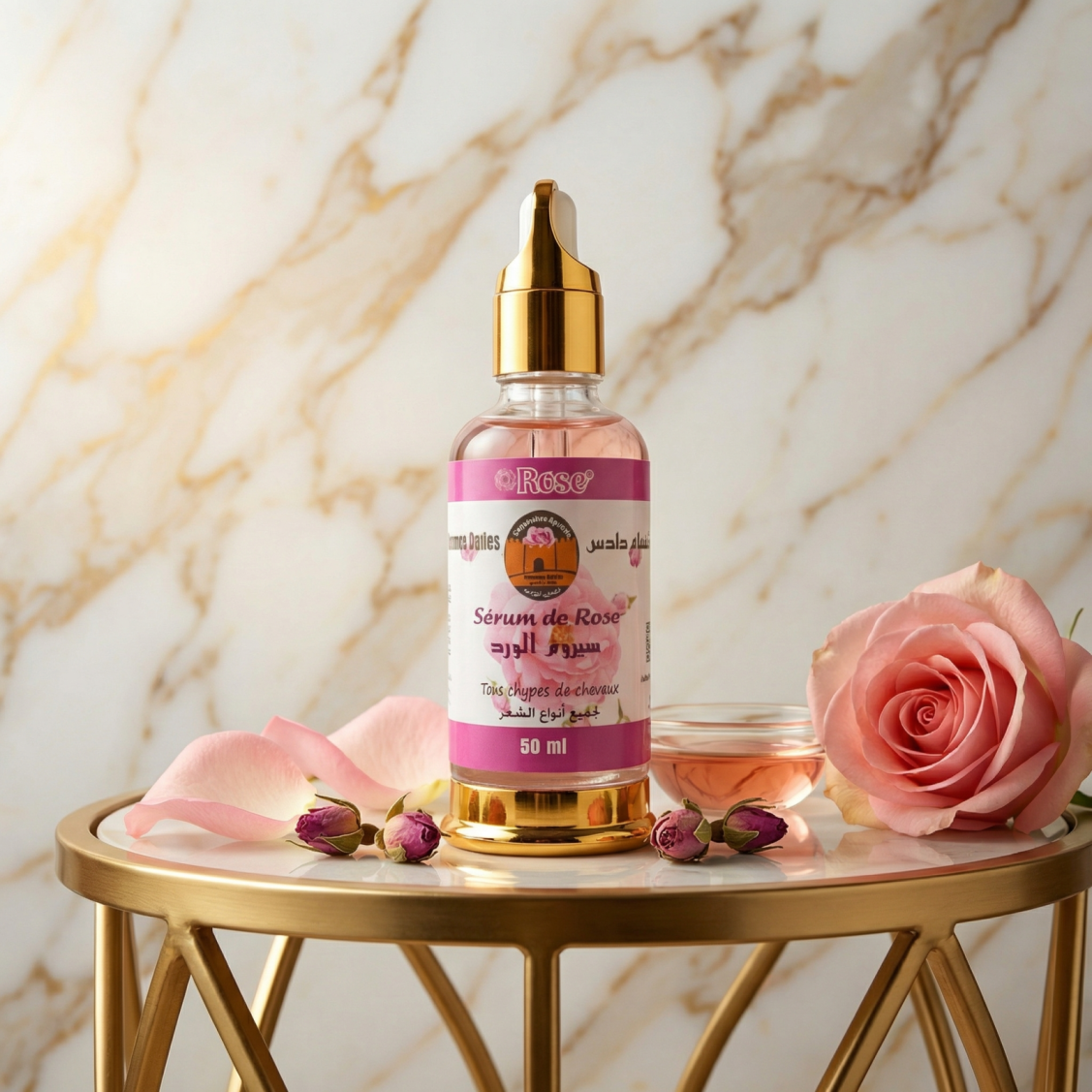 Sérum Capillaire à la Rose – Brillance & Protection - JODHUR