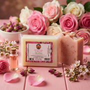 Savon de Rose Solide – Douceur Quotidienne 100% Naturel JODHUR avec huile d’argan bio, hydratant et nourrissant pour la peau.