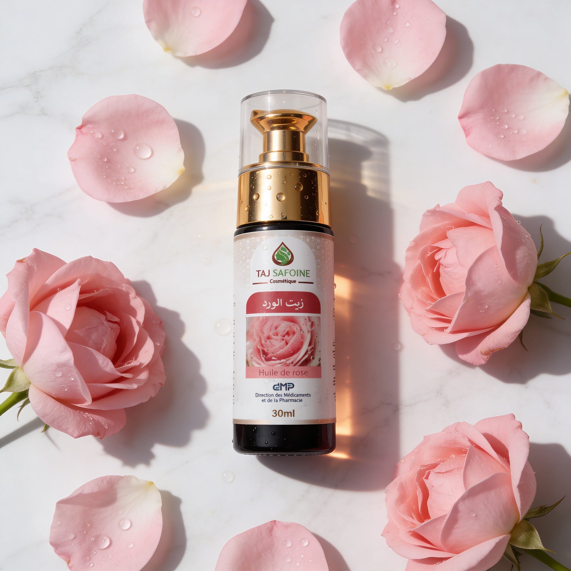 Huile de Rose Artisanale – Apaise les Rougeurs et Régénère les Peaux Sensibles - JODHUR