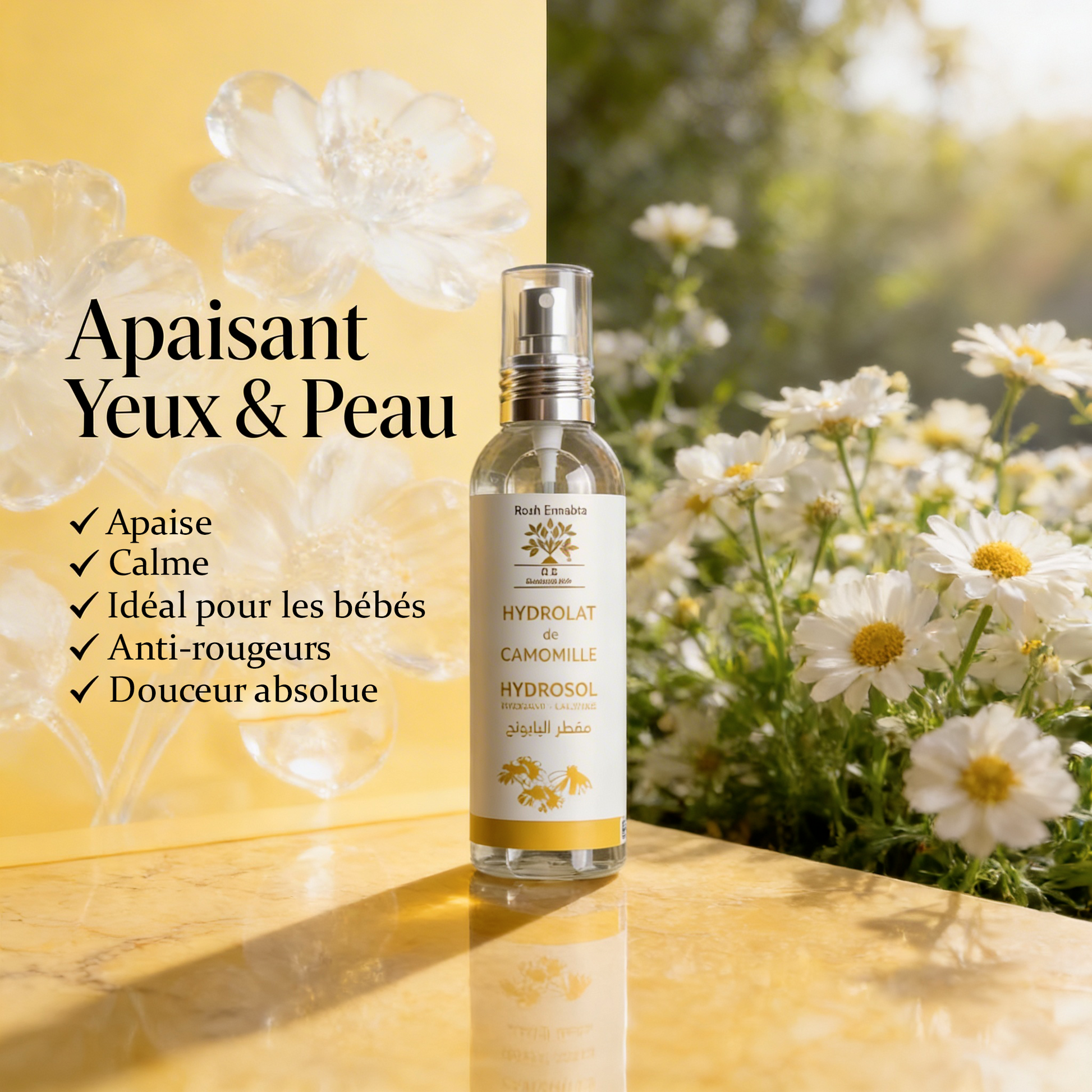 Hydrolat de Camomille BIO – Apaisant Yeux & Peau - JODHUR