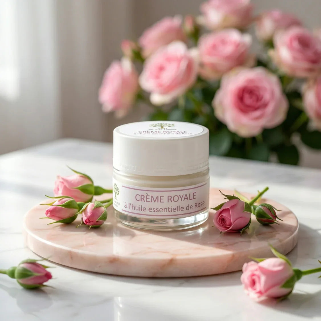 Pot de crème Royale à la rose de Damas Jodhur — régénérante apaisante anti-âge premium Maroc
