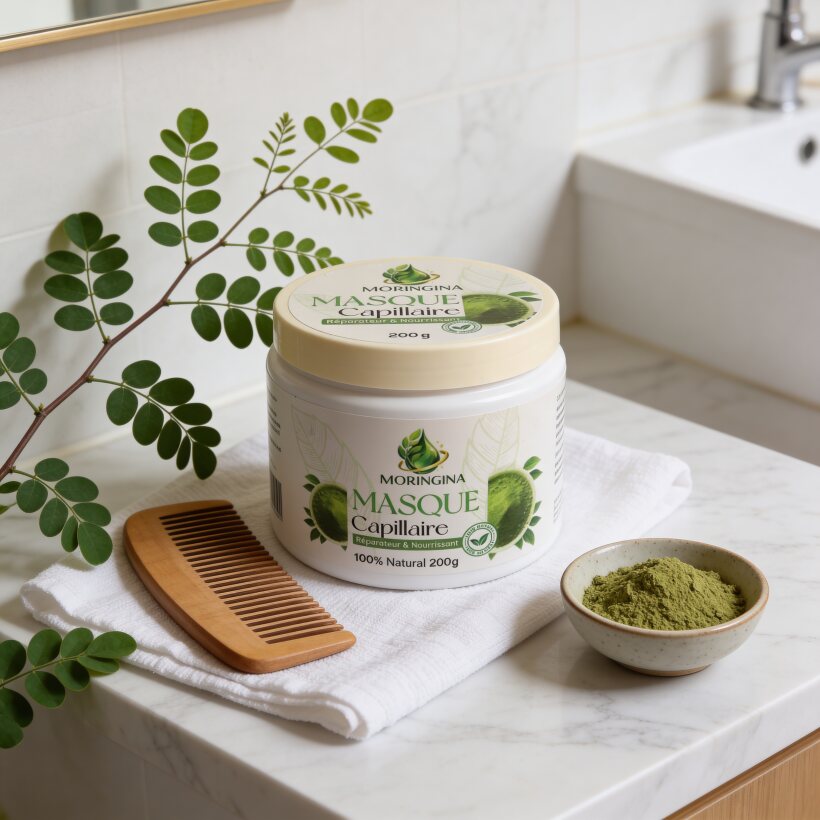 Masque Capillaire Moringa | Répare les cheveux abîmés en profondeur - JODHUR