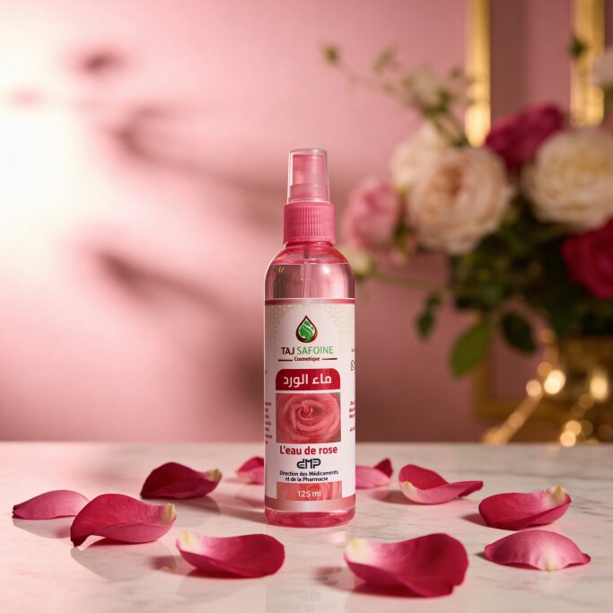 JODHUR Eau de Rose Tonifiante – Fraîcheur & Éclat au moringa pour une peau hydratée et un éclat naturel revitalisant.