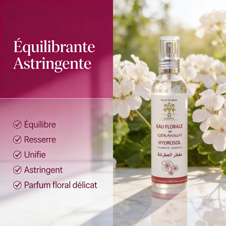 Eau Florale de Géranium BIO – Équilibrante Astringente - JODHUR