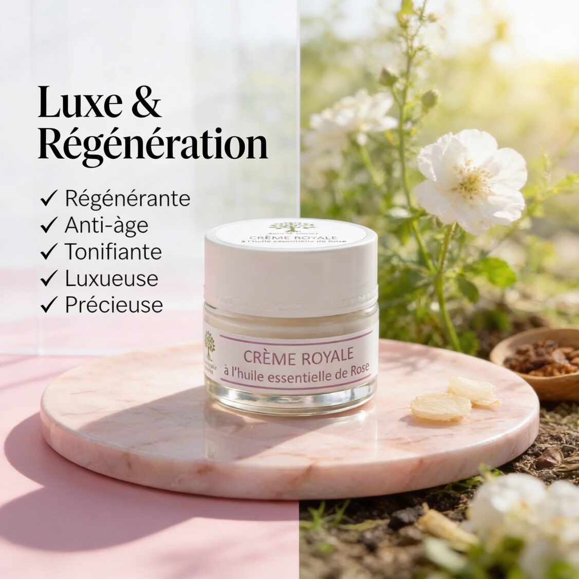 Crème Royale à la Rose de Damas | Régénérante, apaisante & anti-âge - JODHUR