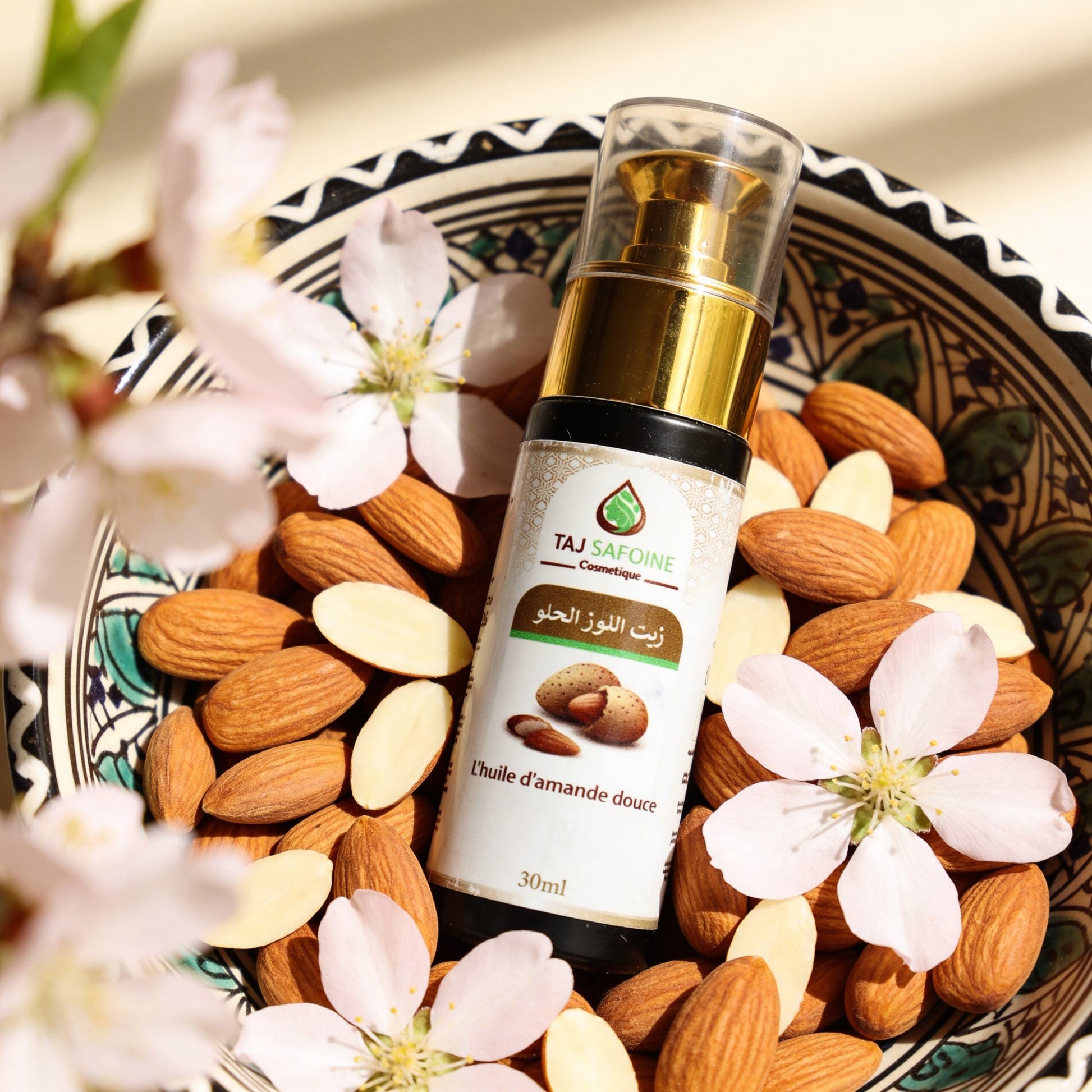Huile d'Amande Douce Pure – Nourrit, Apaise & Prévient les Vergetures. - JODHUR