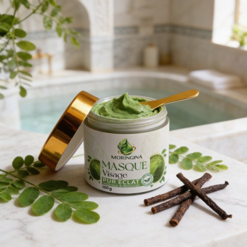 Masque Visage Moringa & Réglisse | Unifie le teint & estompe les taches- JODHUR