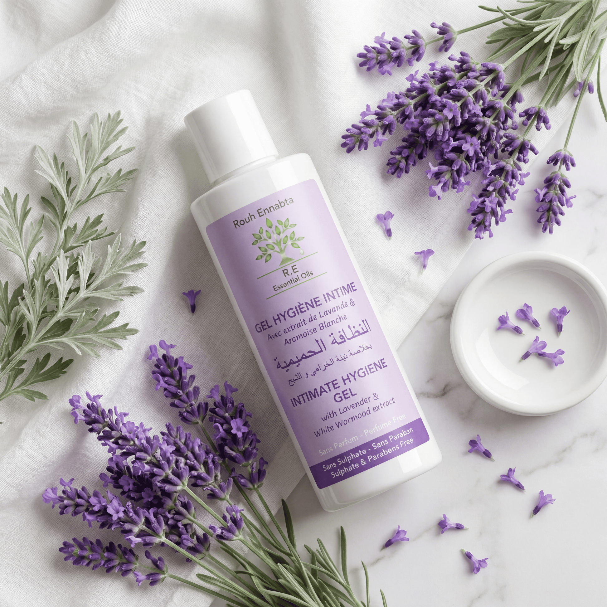 Gel Intime Équilibre Flora – Lavande & Armoise Blanche- JODHUR
