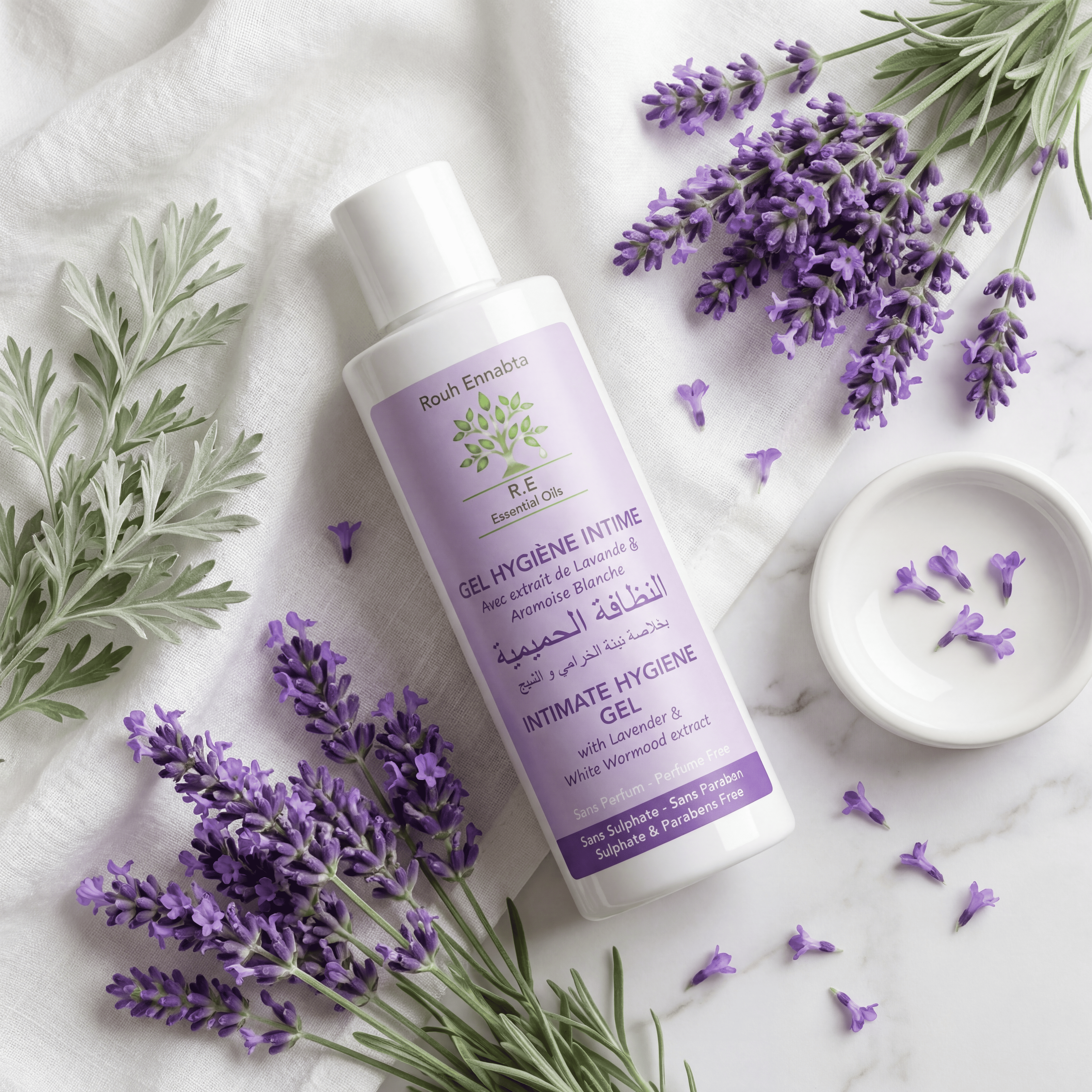 Gel Intime Équilibre Flora – Lavande & Armoise Blanche- JODHUR