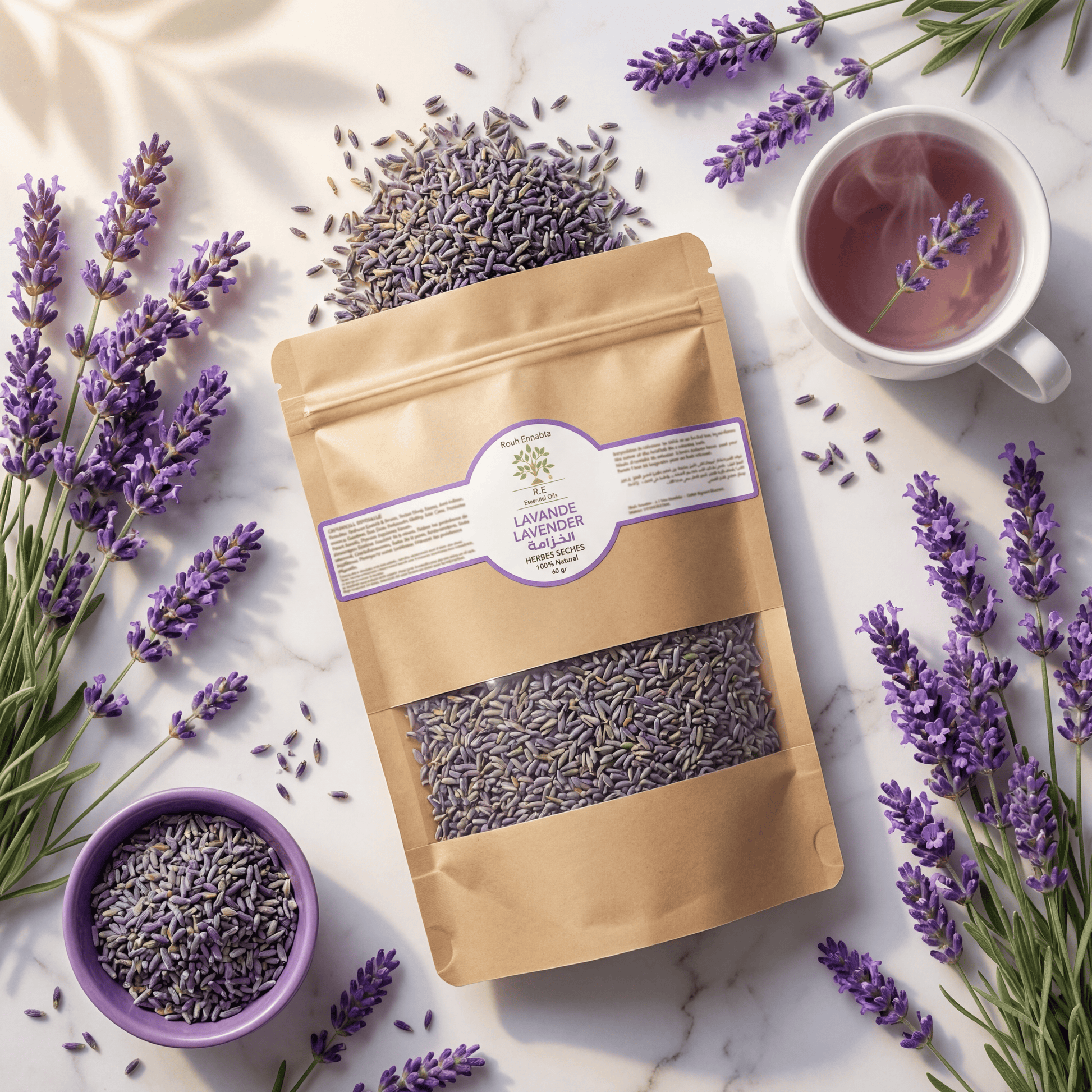 Herbes Séchées Lavande | Apaise & adoucit la peau - JODHUR