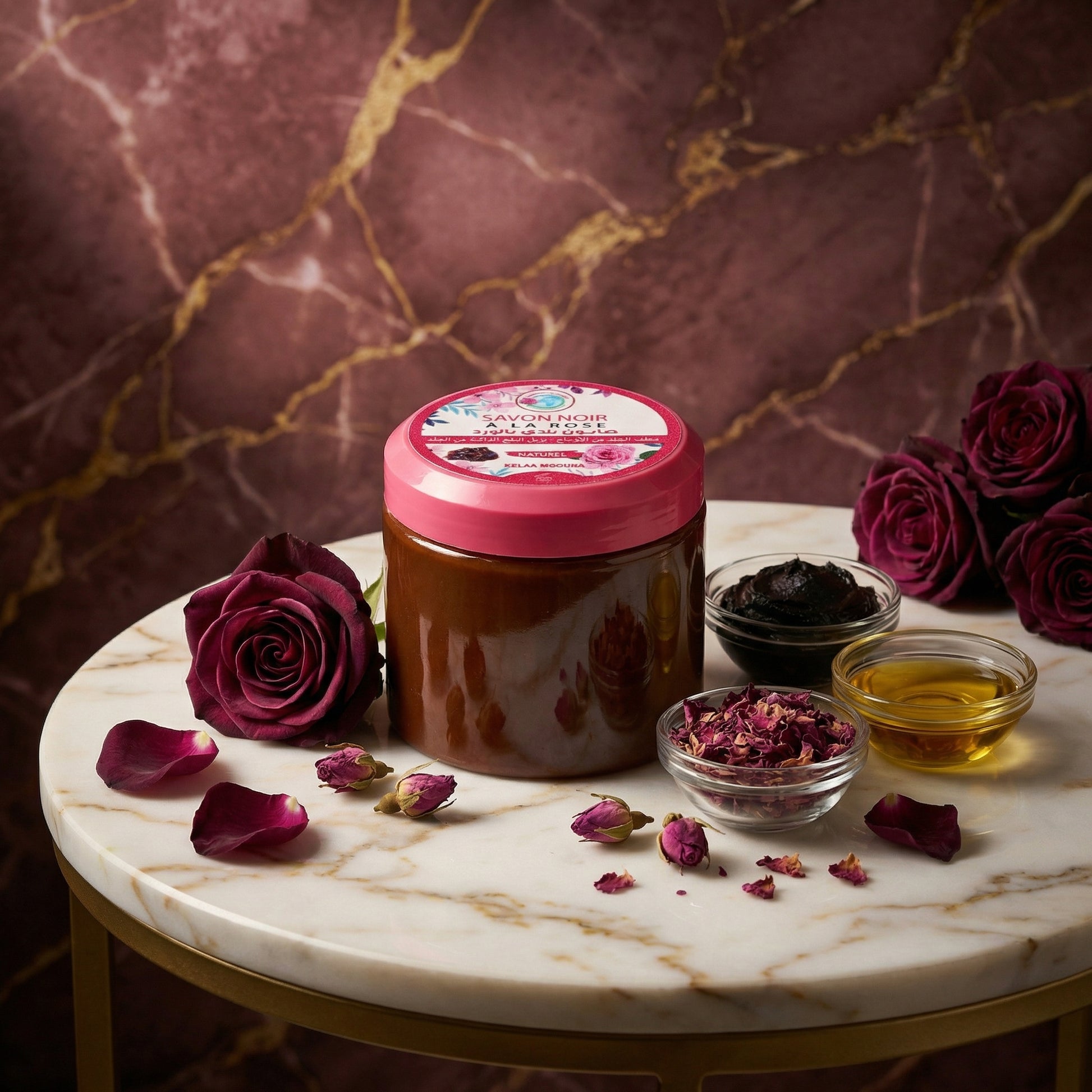 SAVON NOIRE A la rose - JODHUR