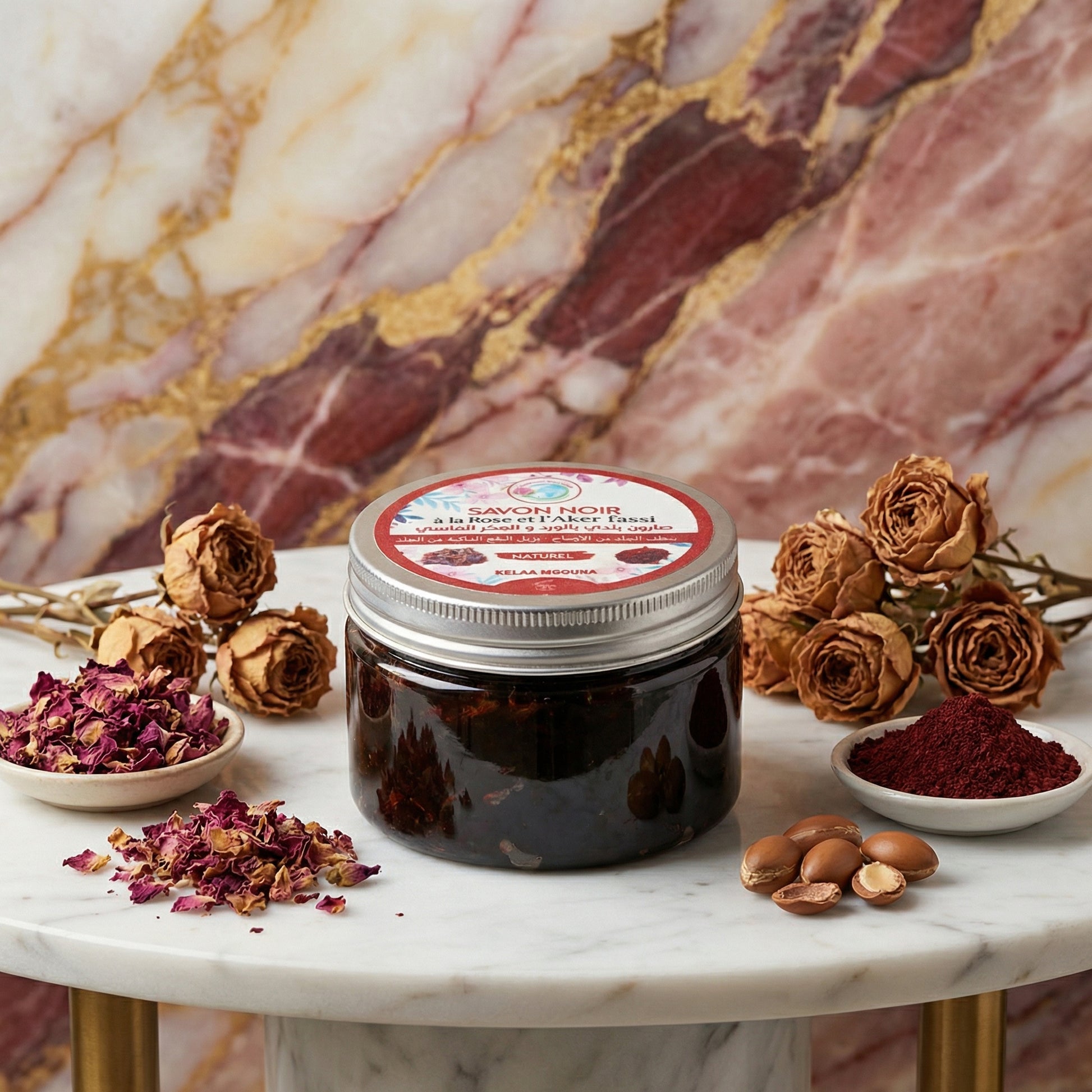SAVON NOIRE a la rose et l_akar fassi - JODHUR
