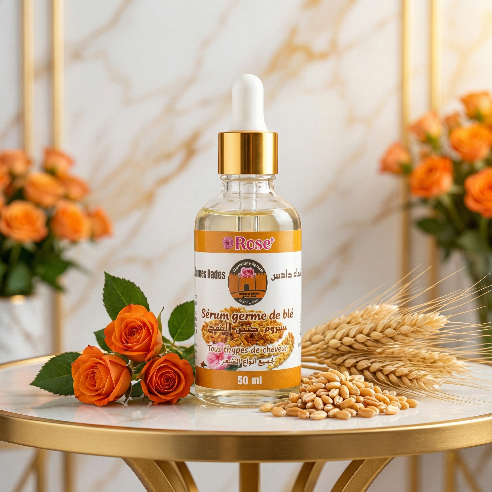 JODHUR Serum Germe de Ble | Nutrition Intense & Brillance – avec huile d’argan bio et moringa, soin nourrissant cheveux.