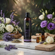 Flacon de shampoing apaisant cuir chevelu sensible Jodhur — anti-pellicules démangeaisons sans sulfate Maroc