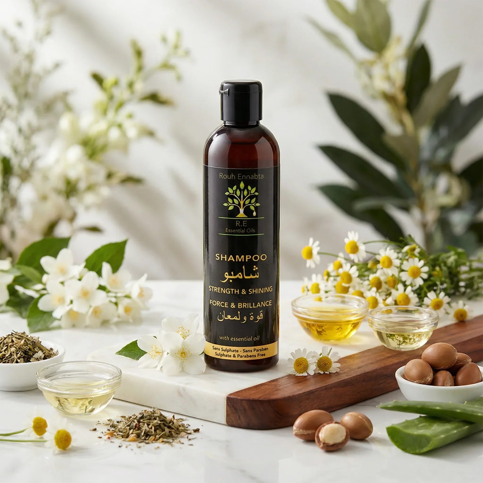 Shampoing Force & Brillance aux Huiles Essentielles - JODHUR