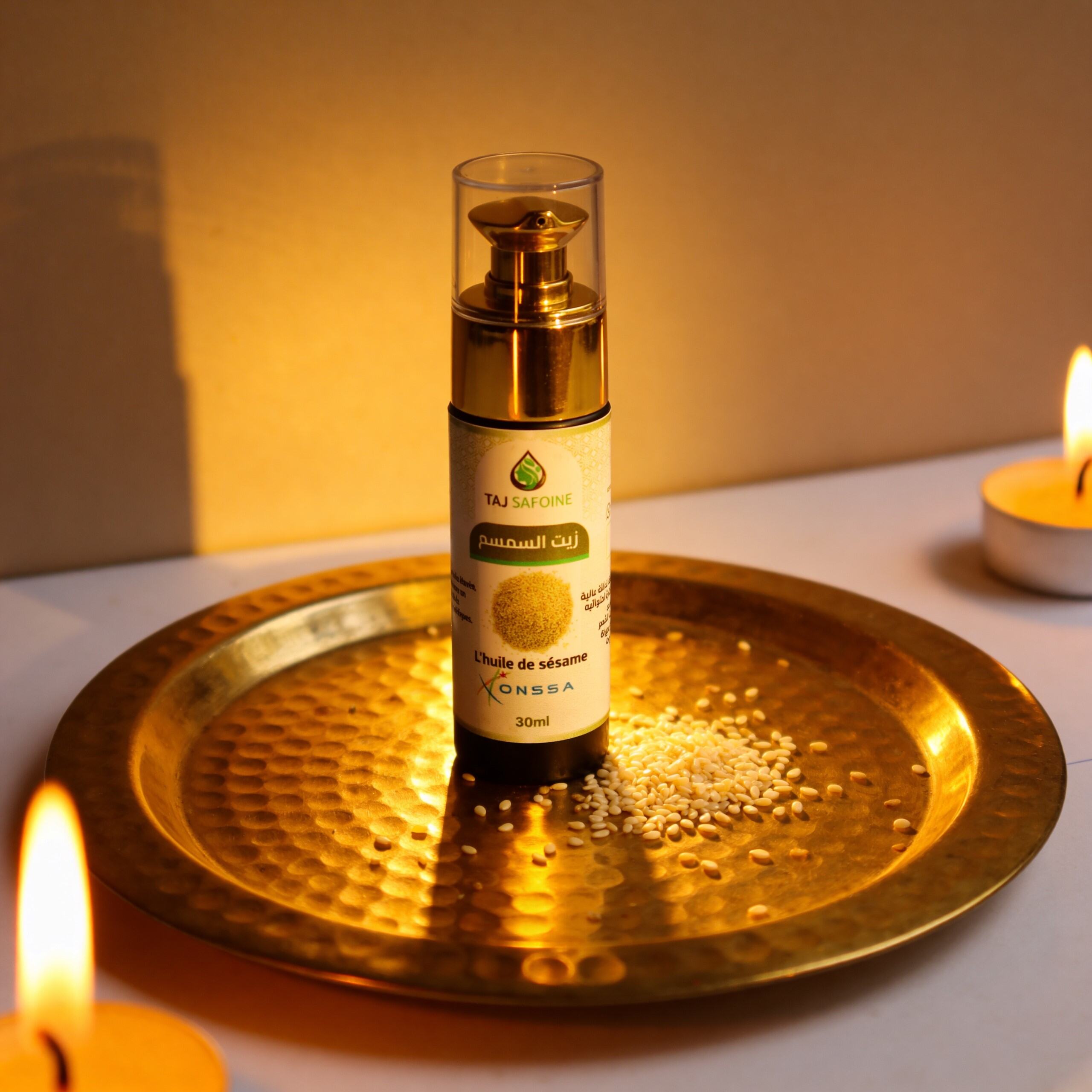 Huile de Sésame Pure – Nourrit en Profondeur, Assouplit & Protège du Vieillissement Cutané. - JODHUR