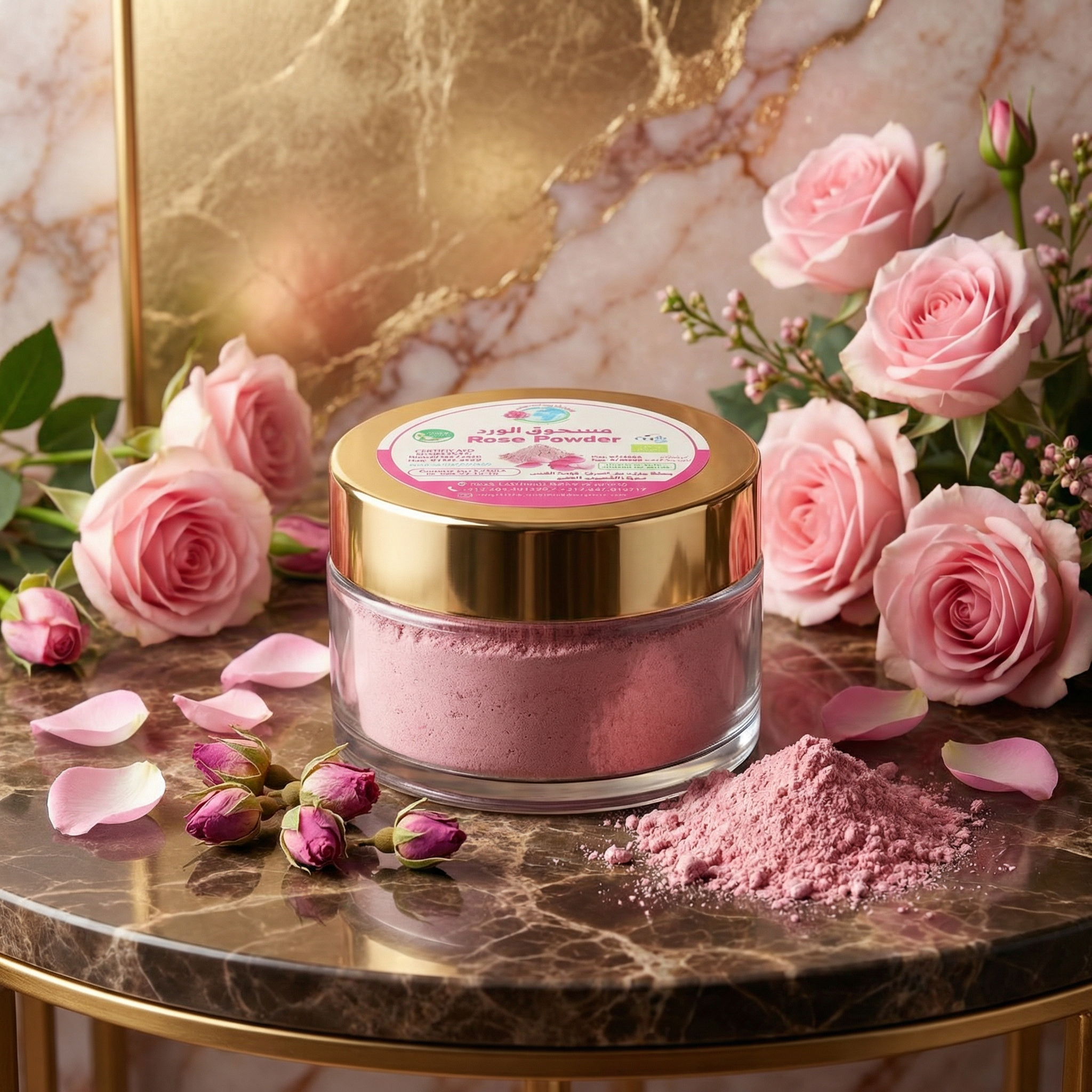 Poudre de Rose BIO – Masque Purifiant & Tonifiant - JODHUR