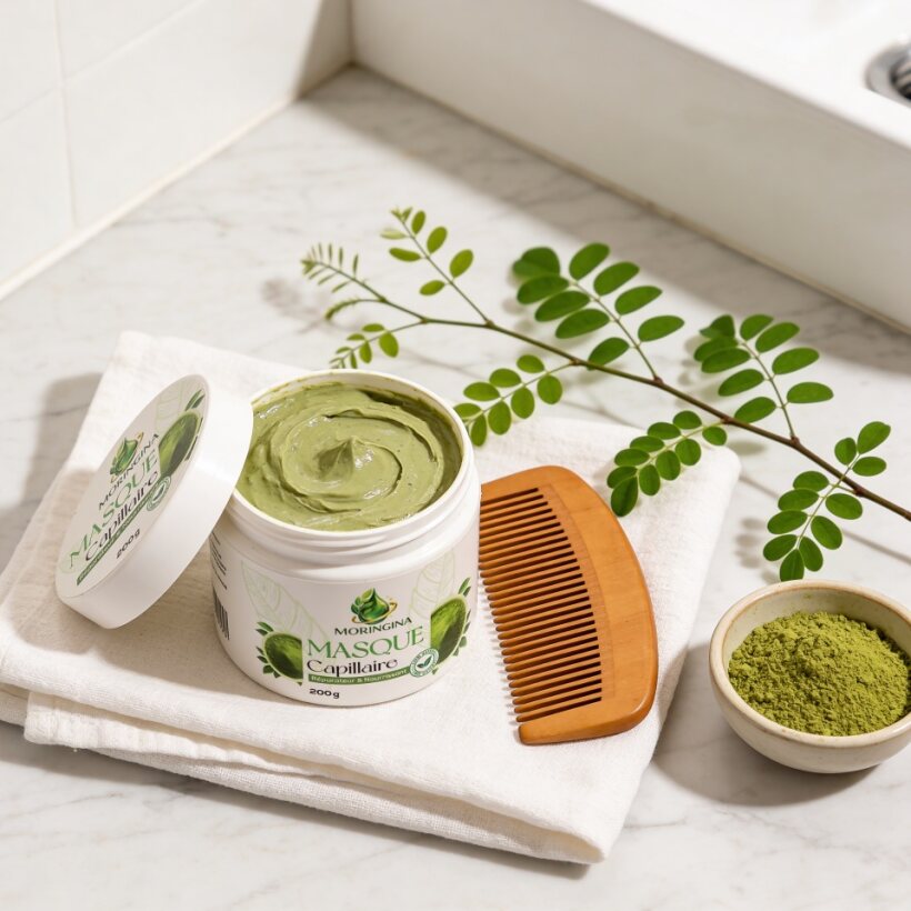 Masque Capillaire Moringa | Répare les cheveux abîmés en profondeur - JODHUR