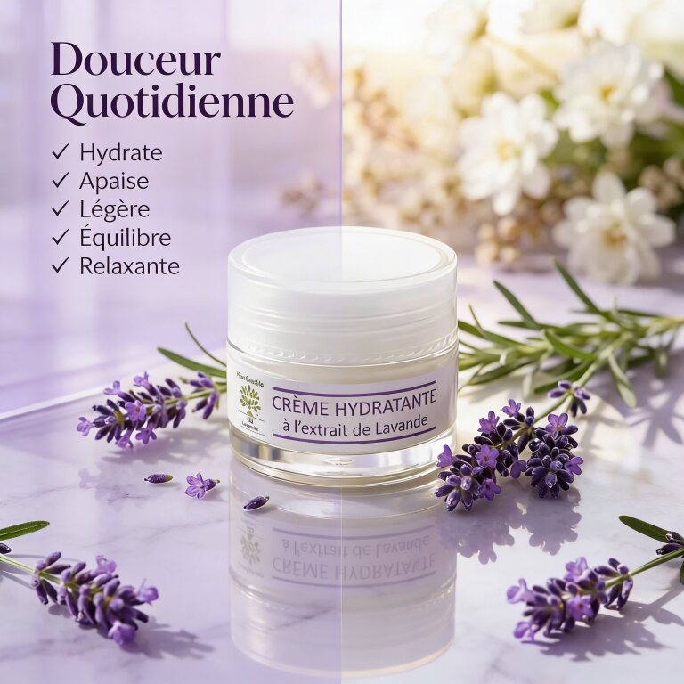 Crème Hydratante Apaisante à la Lavande - JODHUR