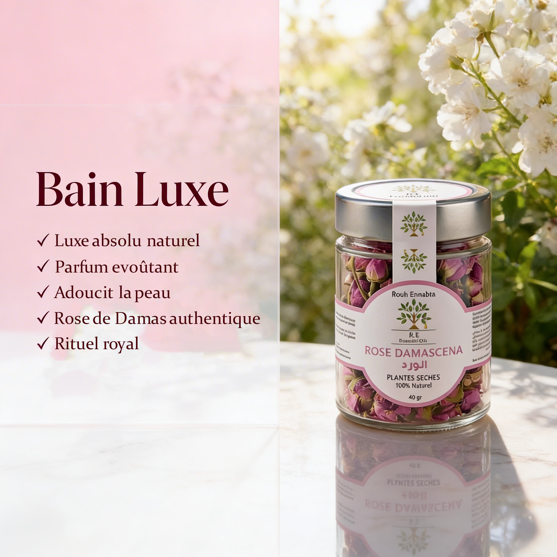Pétales de Rose de Damas BIO – Bain Luxe - JODHUR
