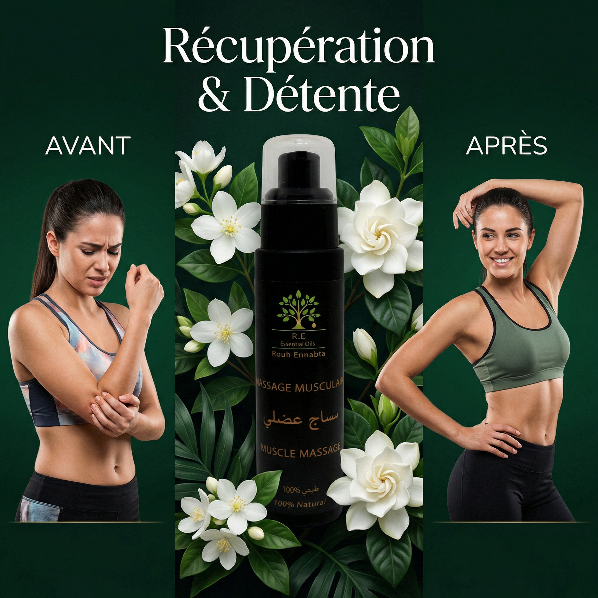 Huile Massage Musculaire BIO – Récupération & Détente - JODHUR