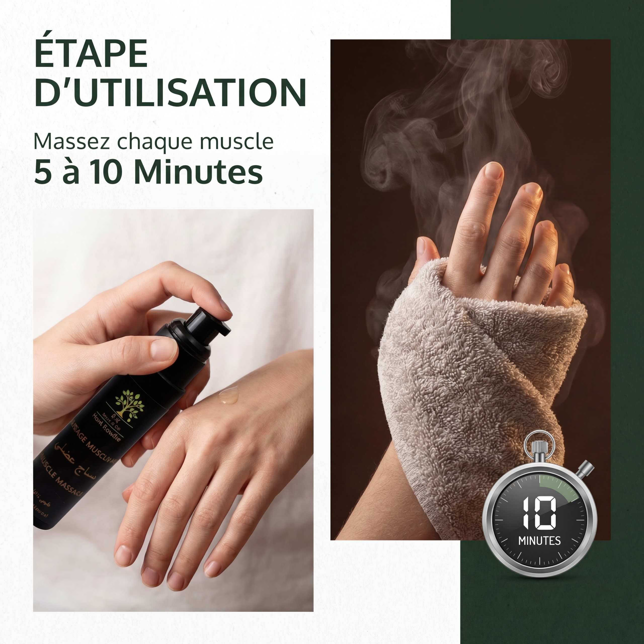 Huile Massage Musculaire BIO – Récupération & Détente