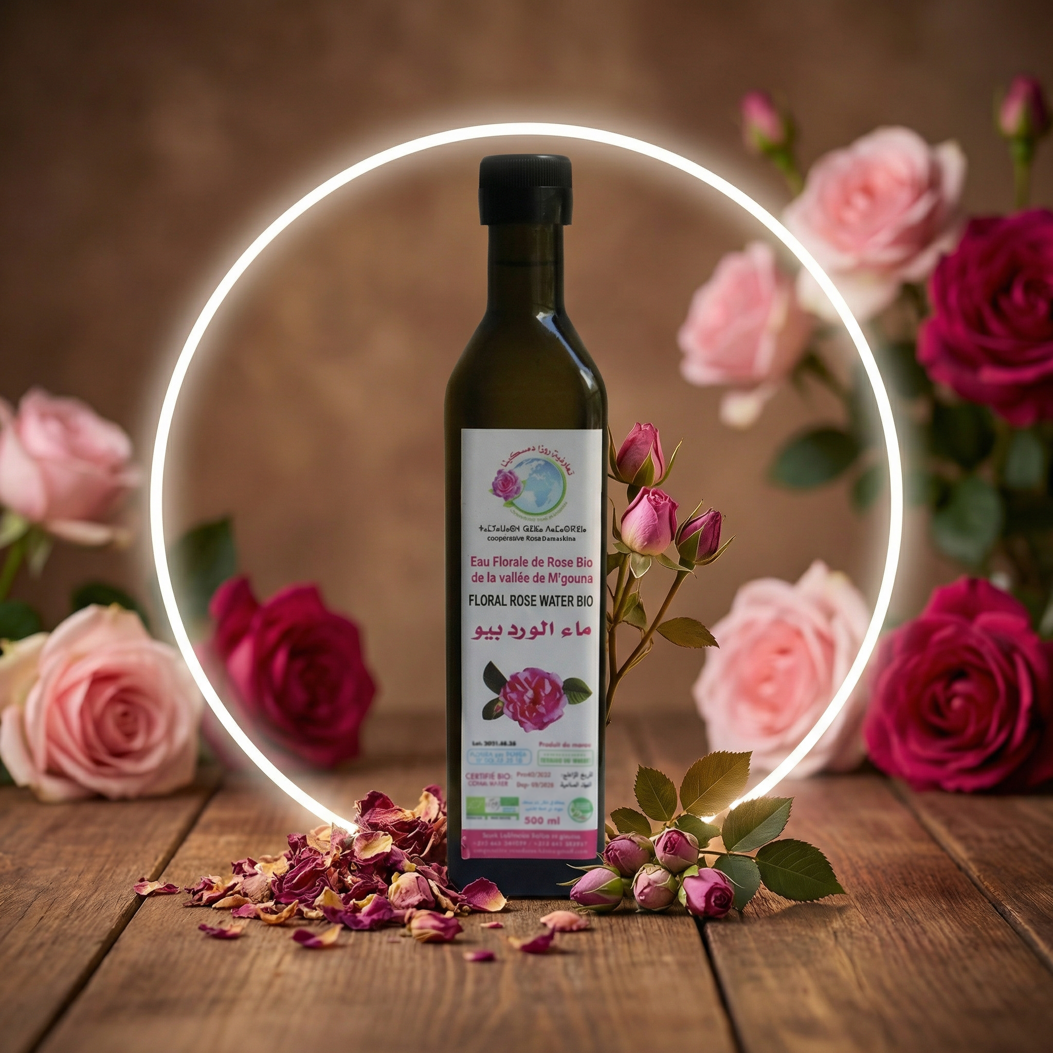 Eau Florale de Rose BIO – Tonique Précieux Format Bouteille - JODHUR