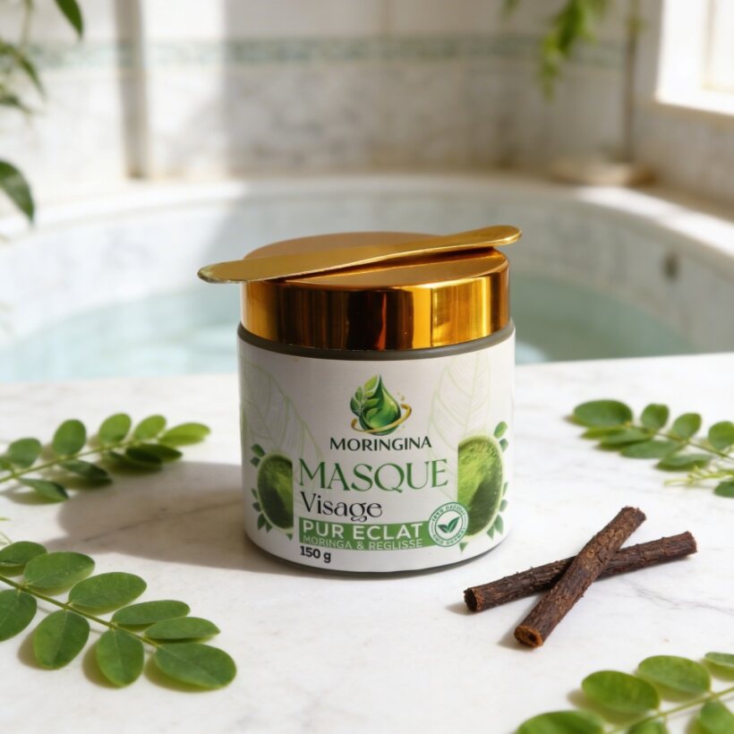 Masque Visage Moringa & Réglisse | Unifie le teint & estompe les taches - JODHUR