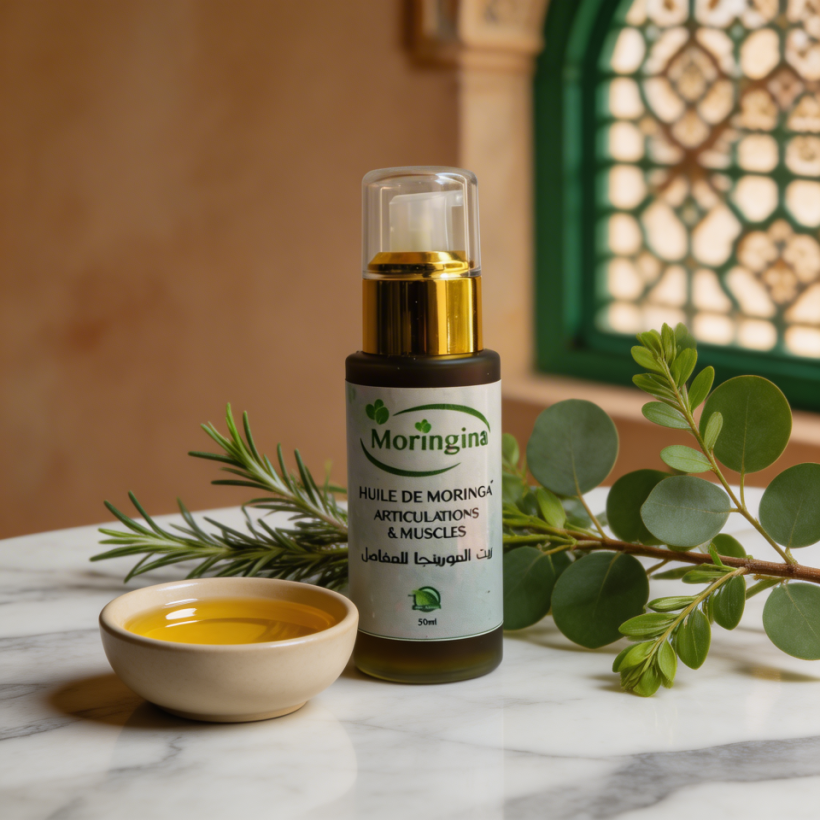 Huile Moringa Articulations & Muscles | Soulage douleurs & tensions naturellement - JODHUR