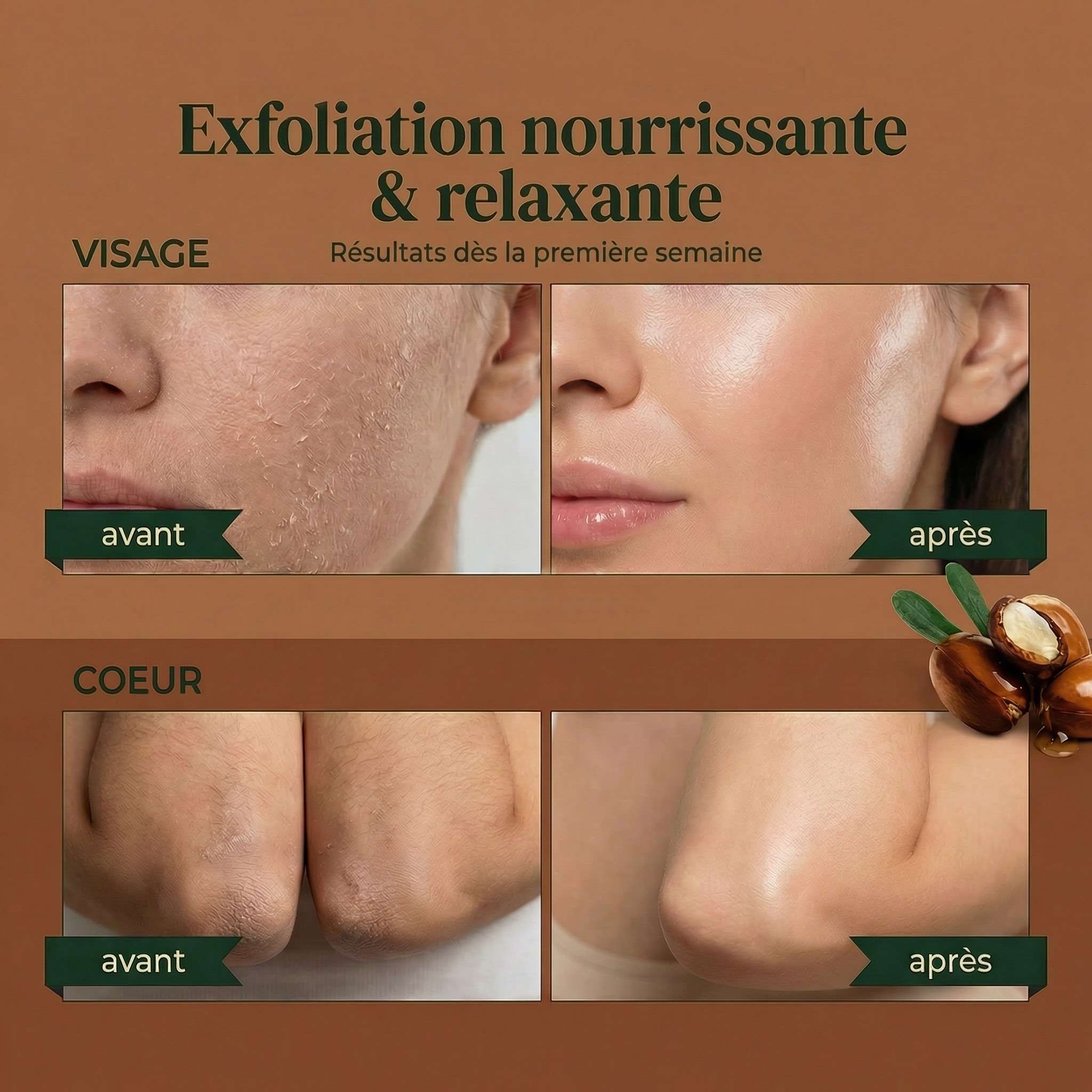 Gommage Corps Argan & Huile de Lavande | Peau douce, lisse & apaisée