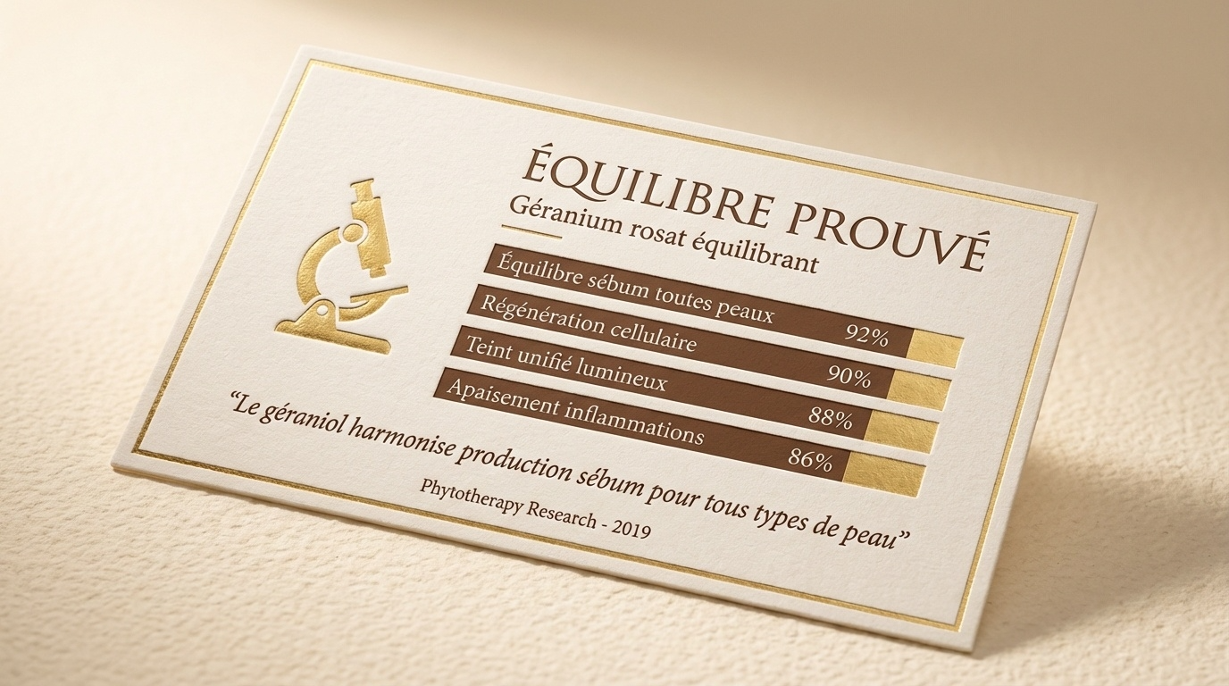 JODHUR beauté naturelle avec Géranium rosat pour équilibrer, réduire inflammations et unifier le teint des peaux mixtes.