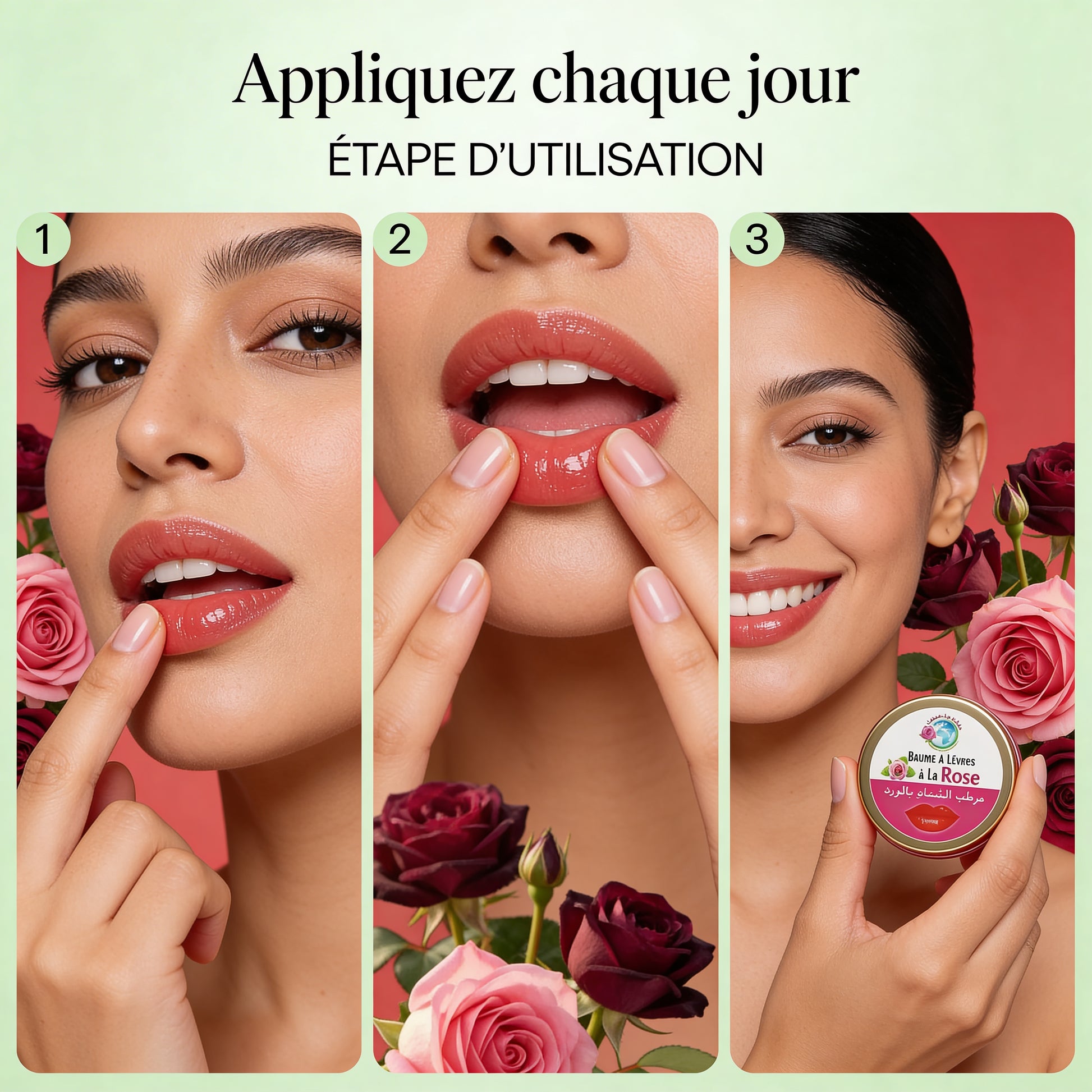 JODHUR Baume à Lèvres Rose – Hydratation & Douceur Naturelle avec huile d’argan et moringa pour des lèvres nourries et protégées.