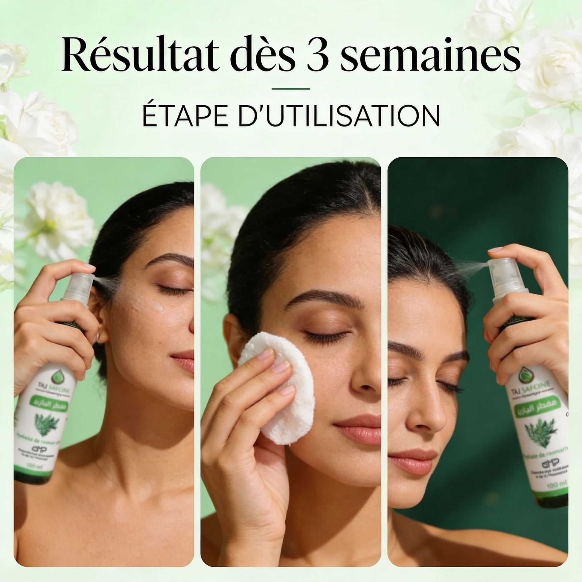JODHUR Hydrolat de Romarin – Tonique Purifiant riche en moringa, purifie et rafraîchit la peau pour une beauté naturelle.