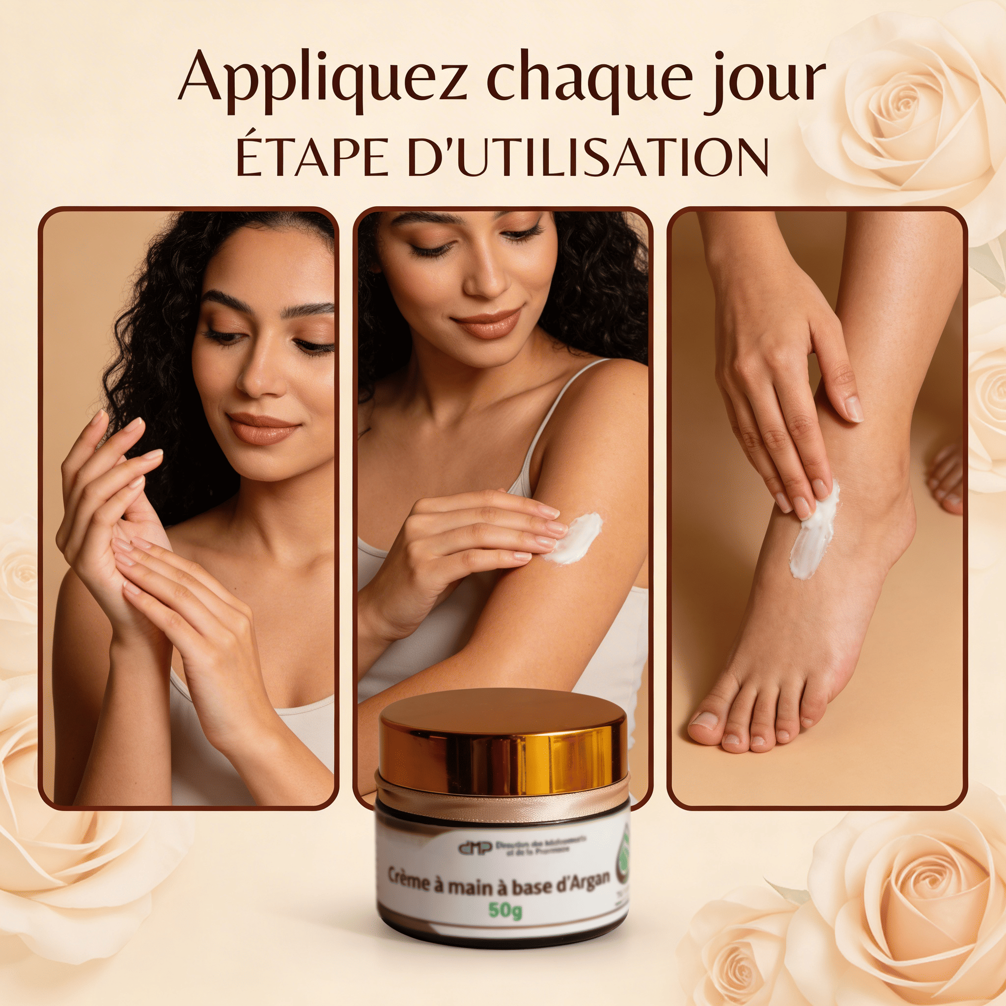 JODHUR Crème Mains Hydratante à l'Argan – Nutrition Quotidienne aux huiles d’argan et moringa pour une peau nourrie et hydratée.