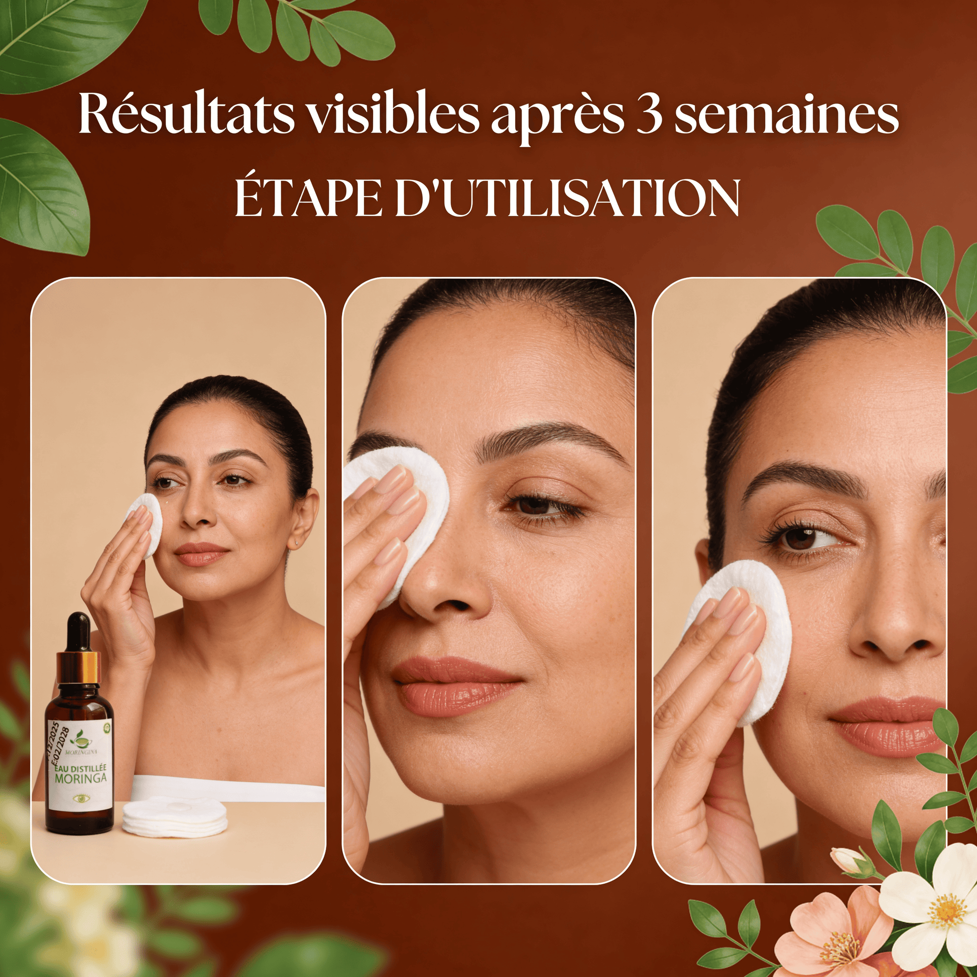 JODHUR Eau Distillée Moringa | Apaise yeux fatigués avec moringa, revitalise le visage pour une beauté naturelle et apaisante.