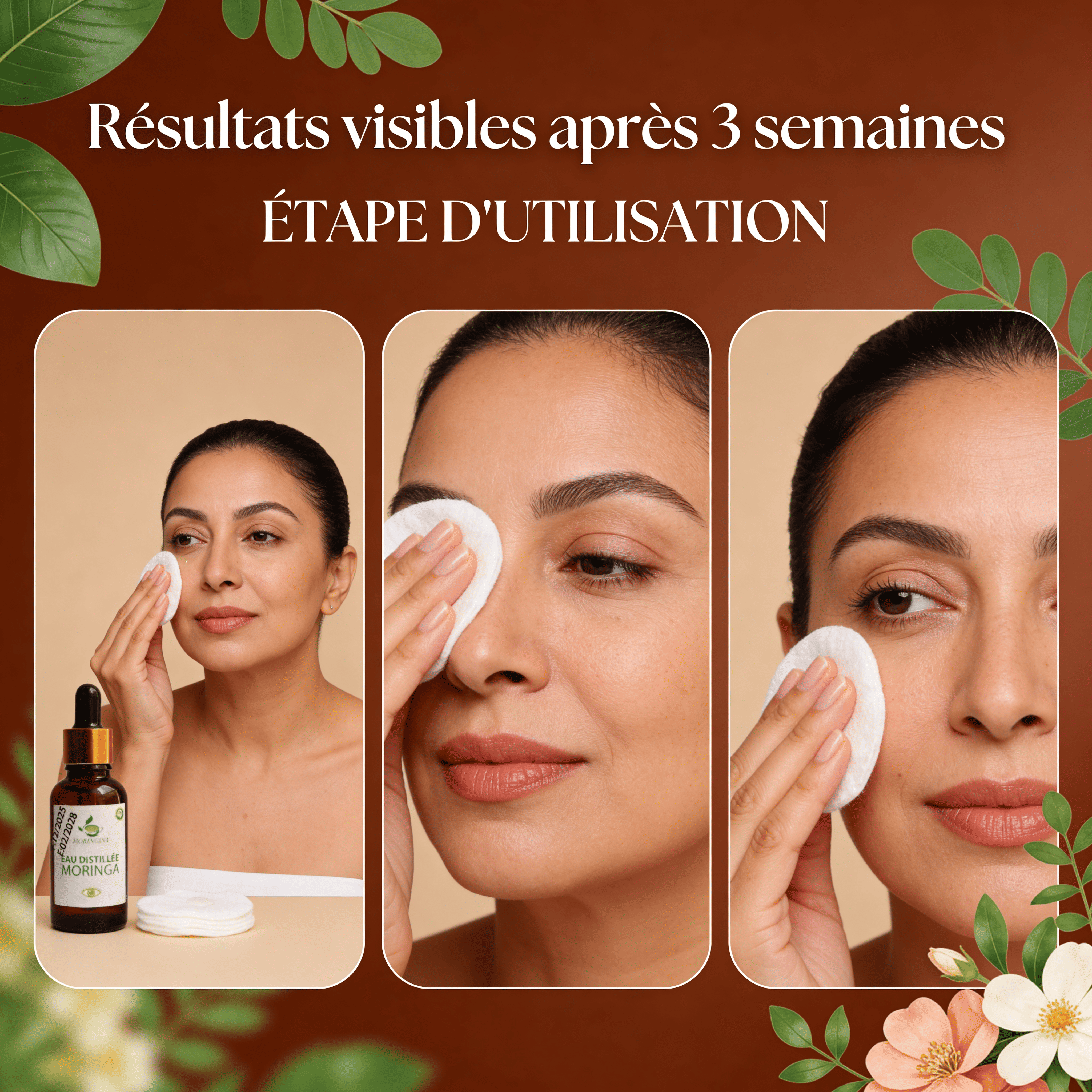 JODHUR Eau Distillée Moringa | Apaise yeux fatigués avec moringa, revitalise le visage pour une beauté naturelle et apaisante.