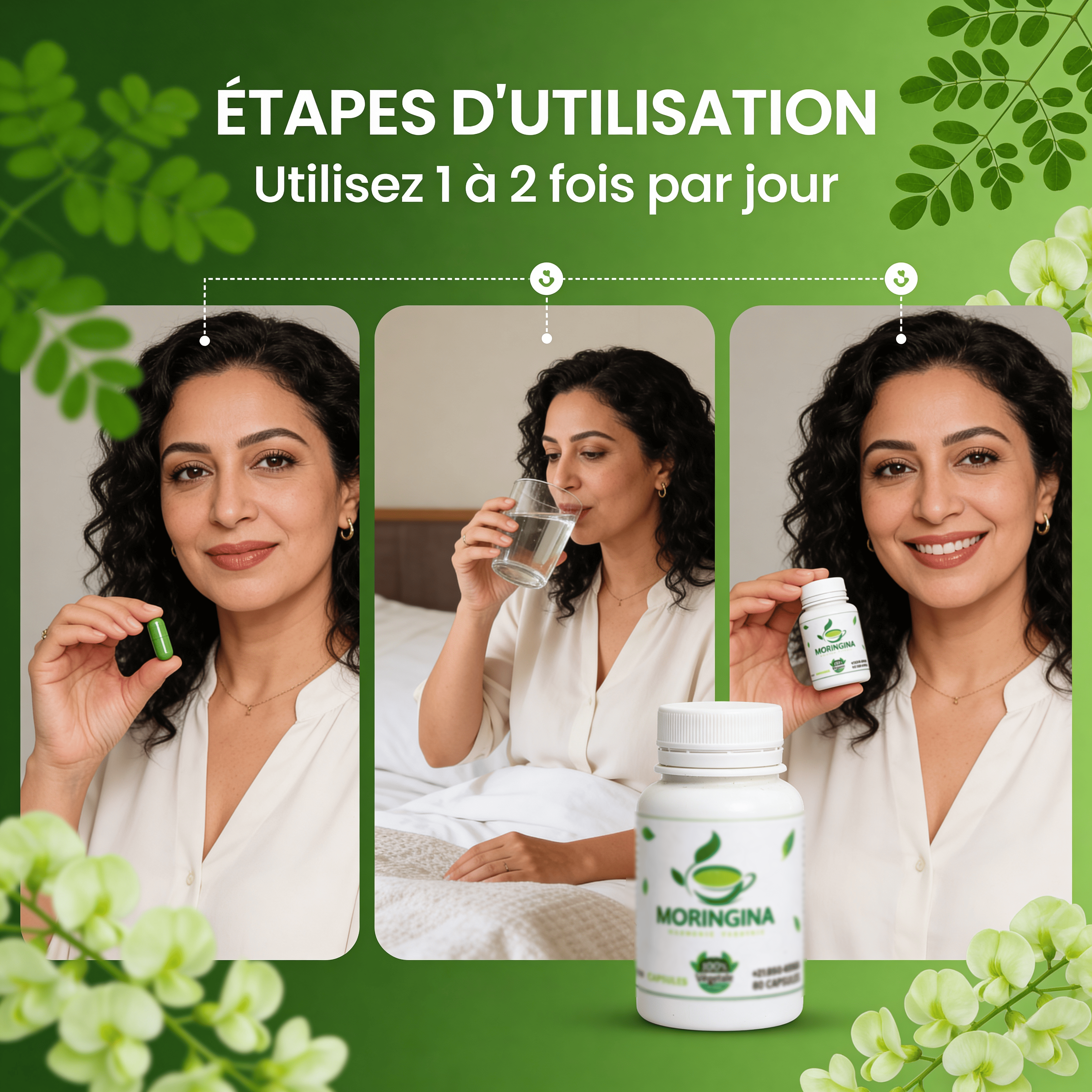 JODHUR Capsules Moringa Bio | Énergie & bien-être au quotidien sans effort avec moringa pour vitalité et beauté holistique naturelle.