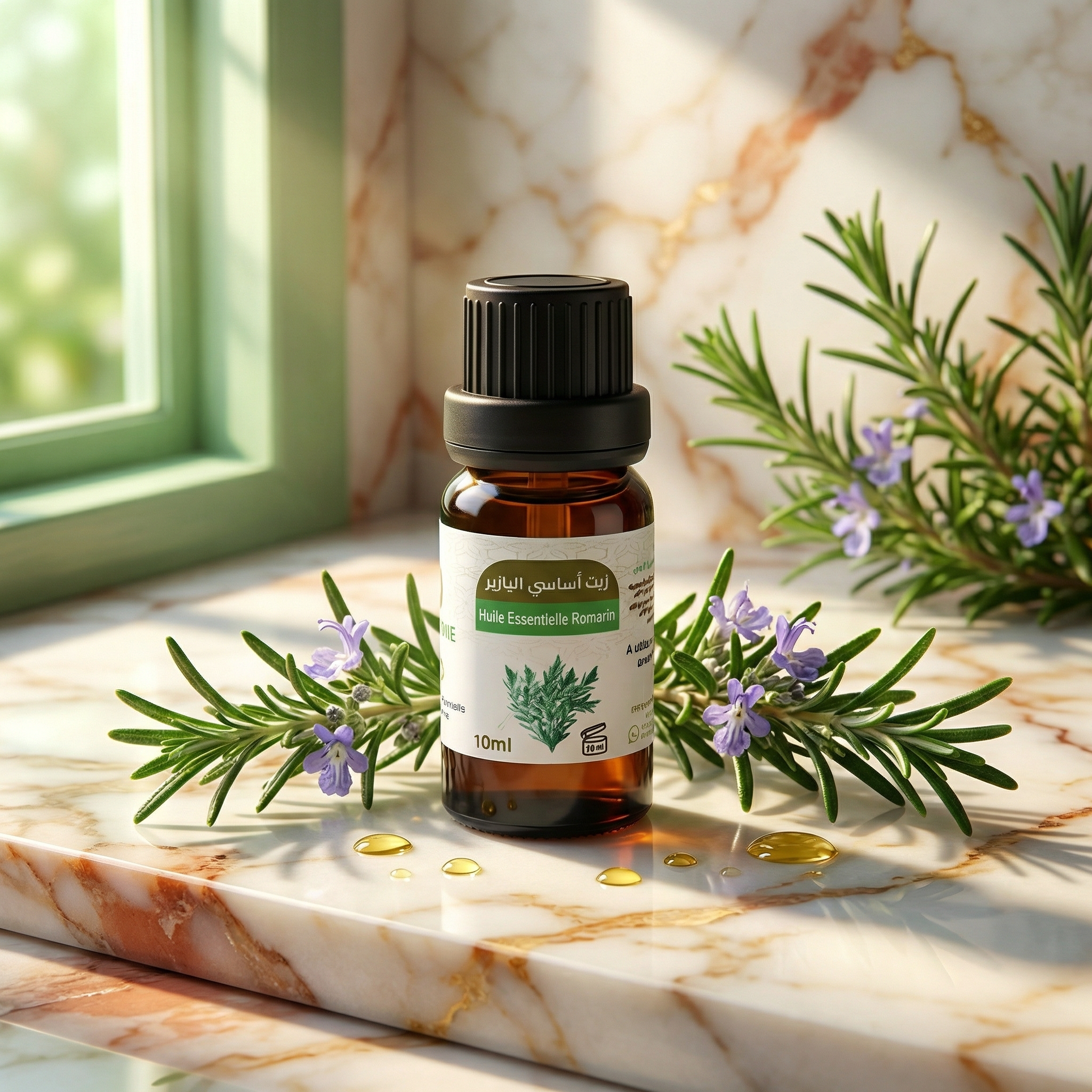 Huile de Romarin | Purifie le cuir chevelu & limite la chute - JODHUR