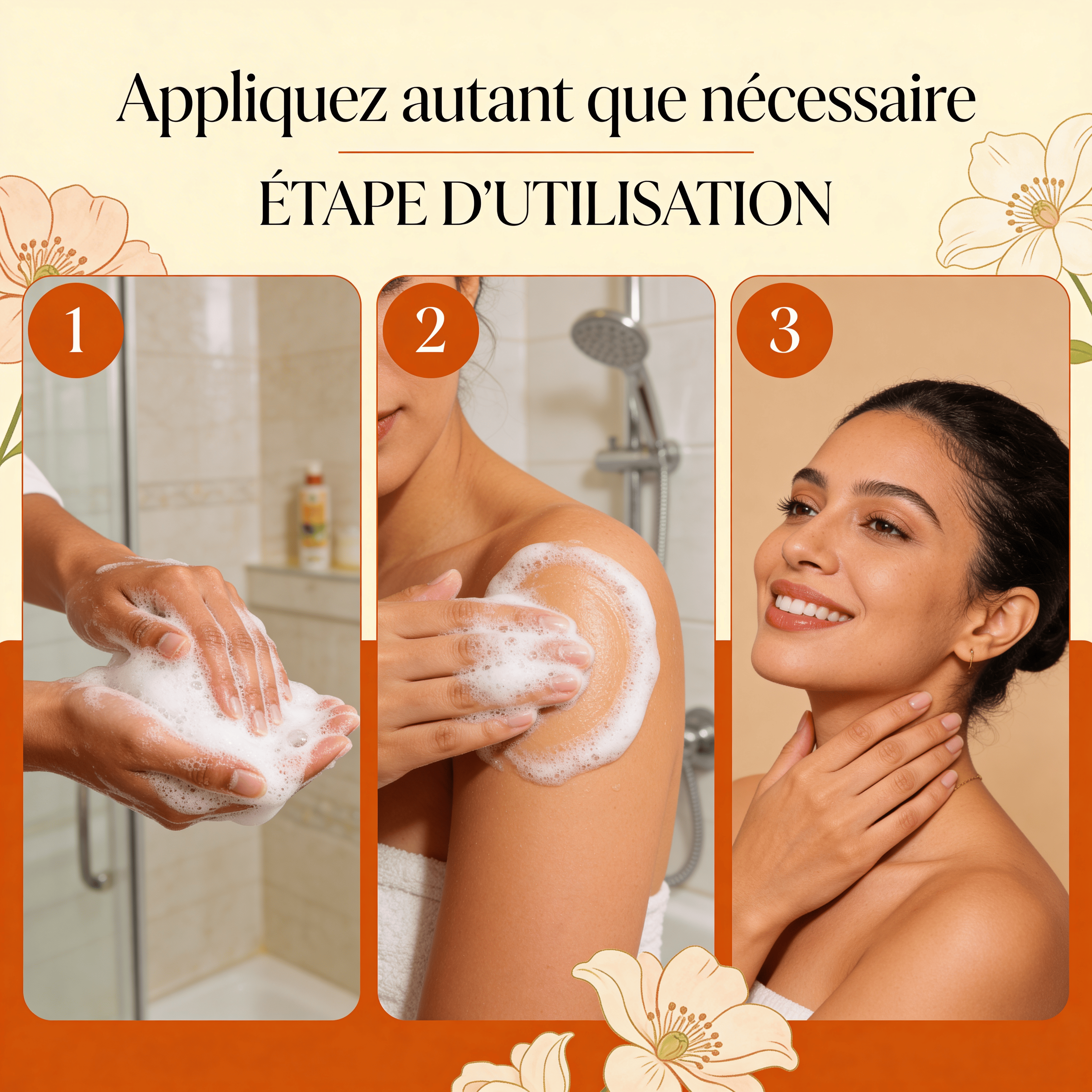 JODHUR Gel Douche Corps Moringa Vanille au moringa naturel, pour une peau adoucie et un parfum enveloppant délicat.