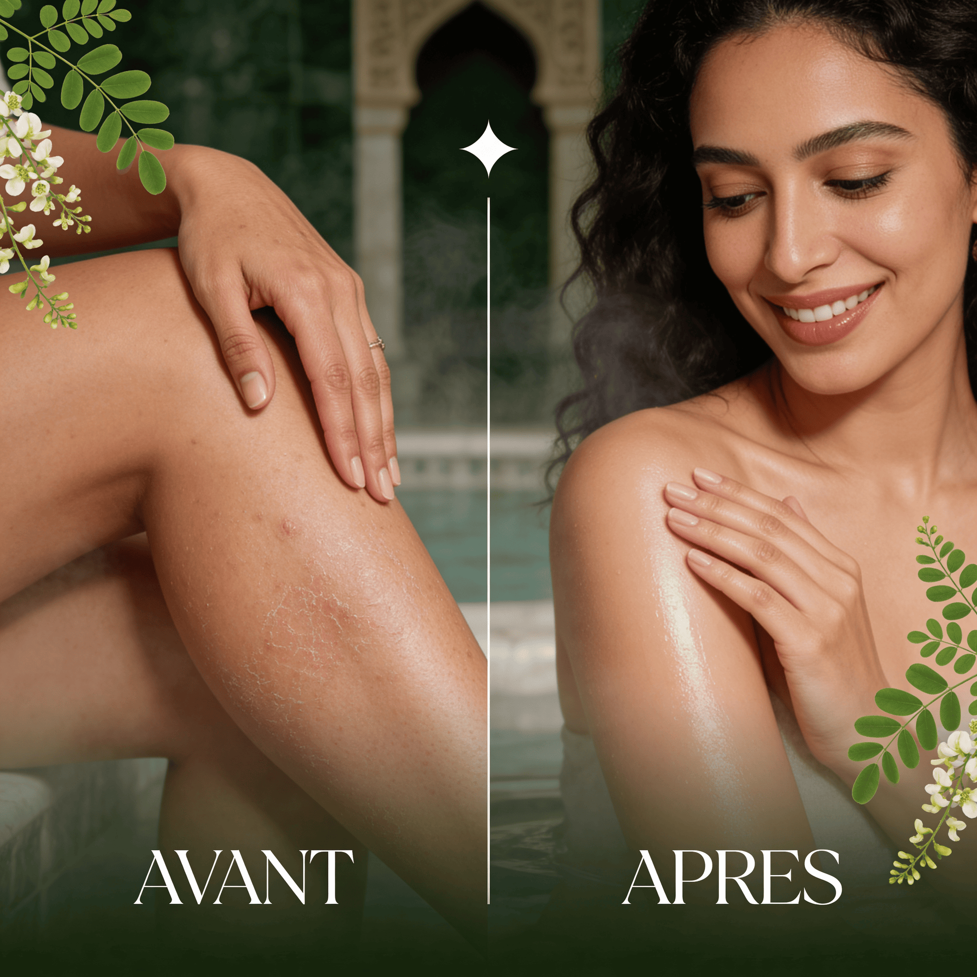 Gommage Moringa Corps | Peau douce comme de la soie dès la douche de JODHUR, enrichi en moringa, hydrate et nourrit intensément.