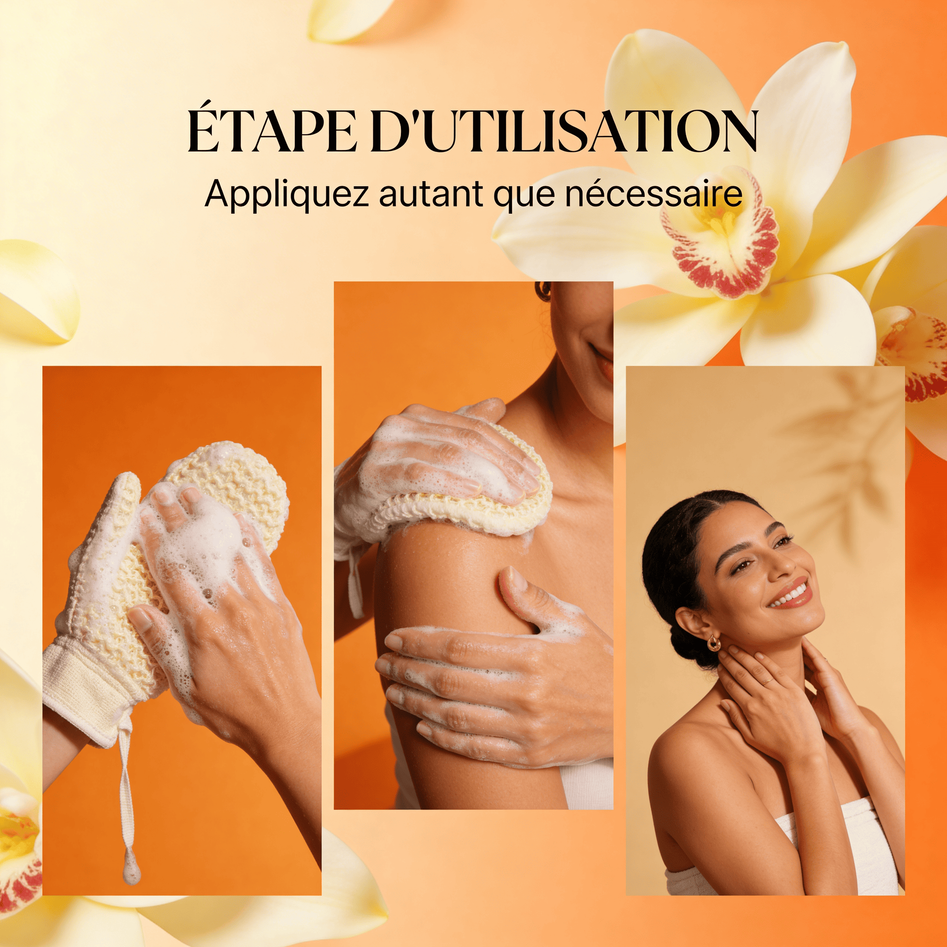 JODHUR Gel Douche Corps Moringa Vanille enrichi en moringa pour une peau adoucie et un parfum enveloppant naturel.