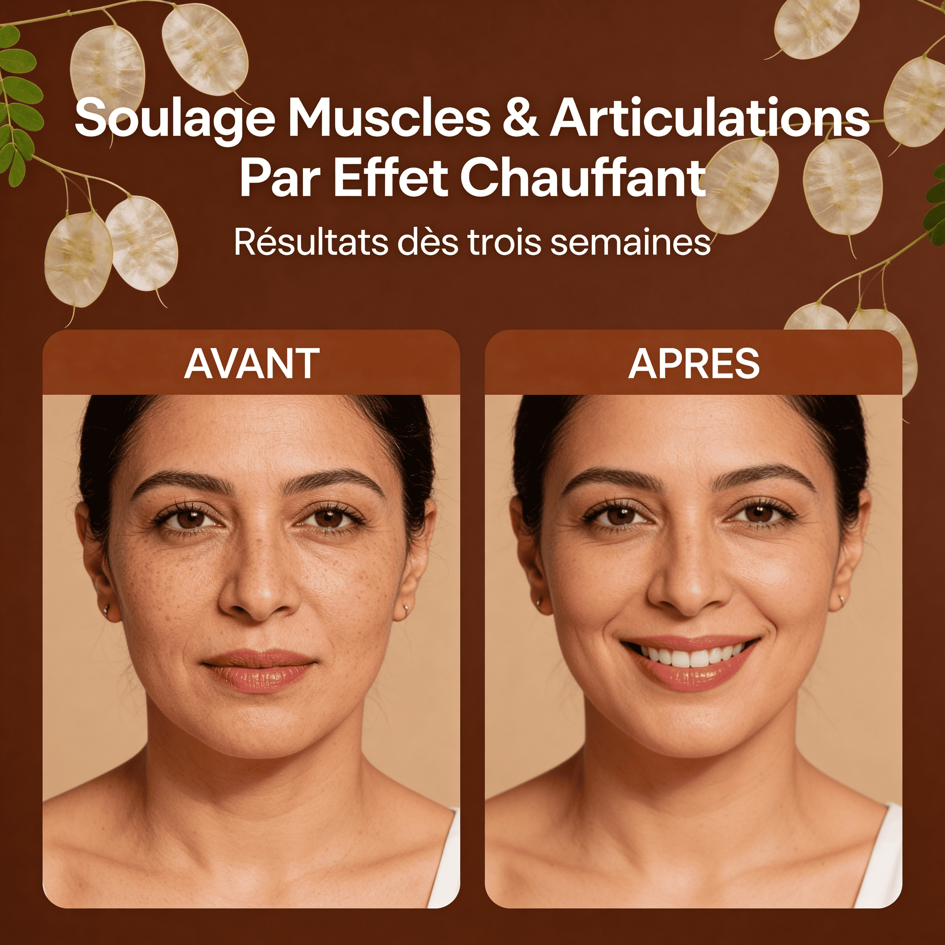 Crème Sinamorflor JODHUR au moringa et huile d’argan, soulage muscles et articulations par effet chauffant naturel.