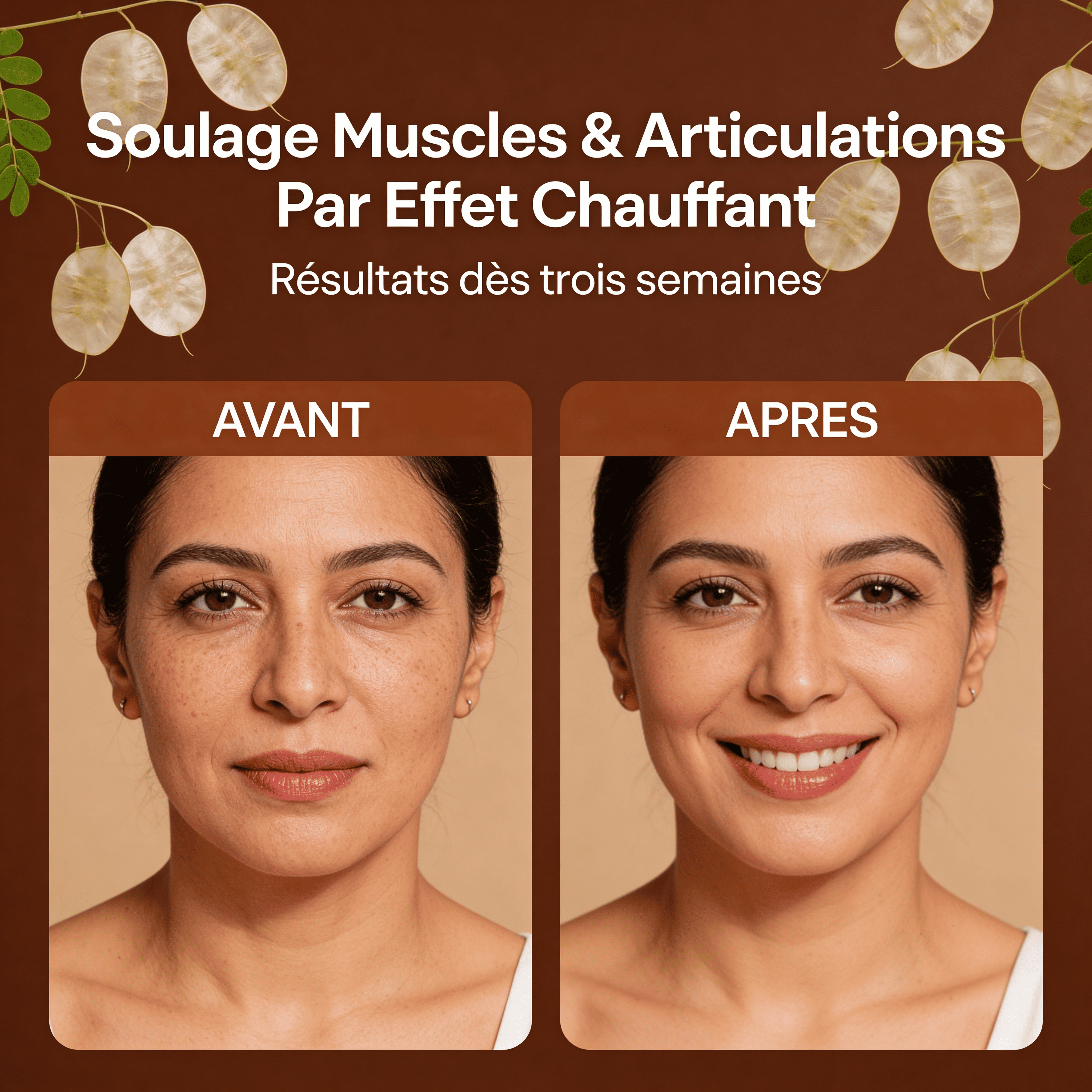 Crème Sinamorflor JODHUR au moringa et huile d’argan, soulage muscles et articulations par effet chauffant naturel.