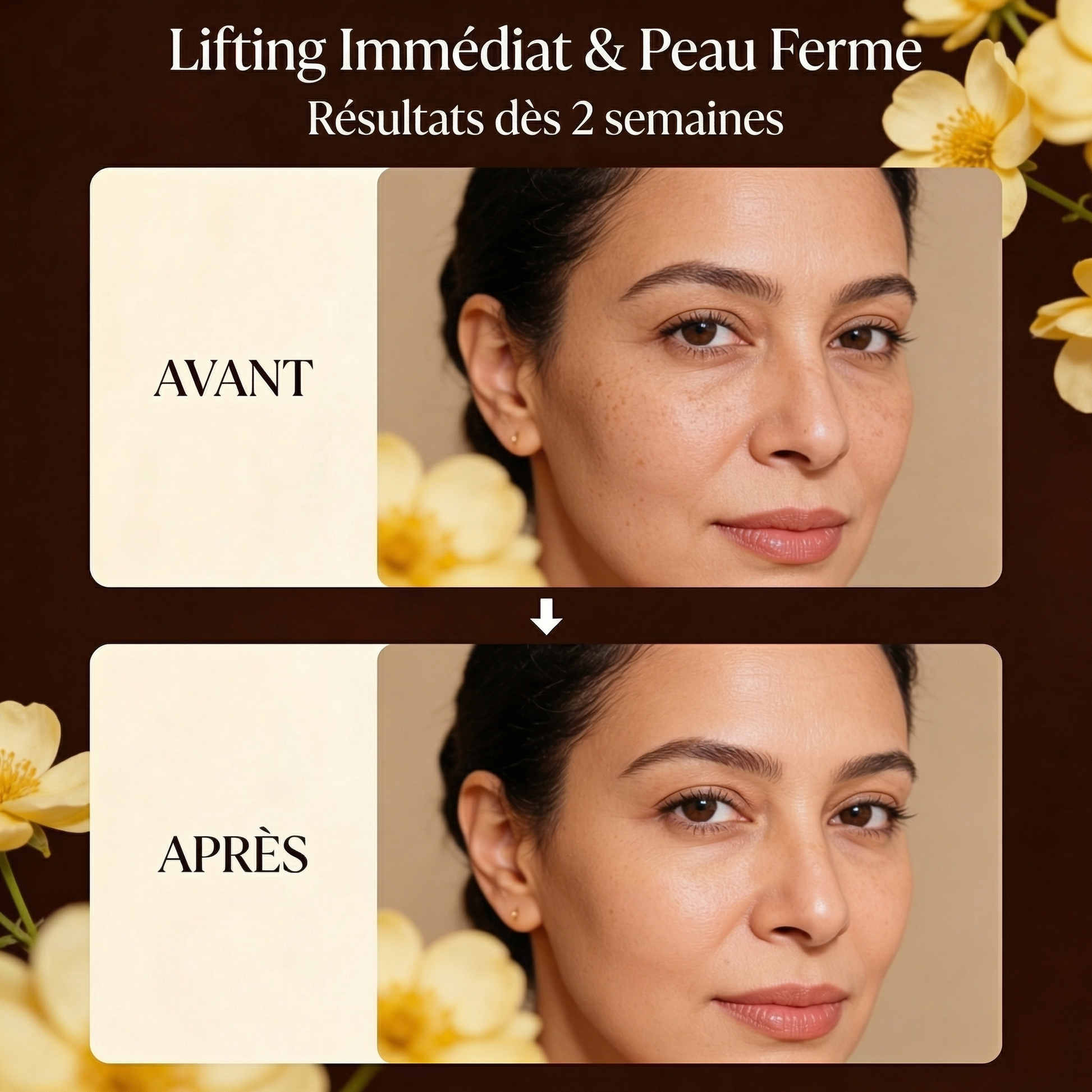 JODHUR Sérum Gomme Arabique · Lifting Immédiat & Peau Ferme au moringa et huile d’argan hydrate et raffermit la peau.